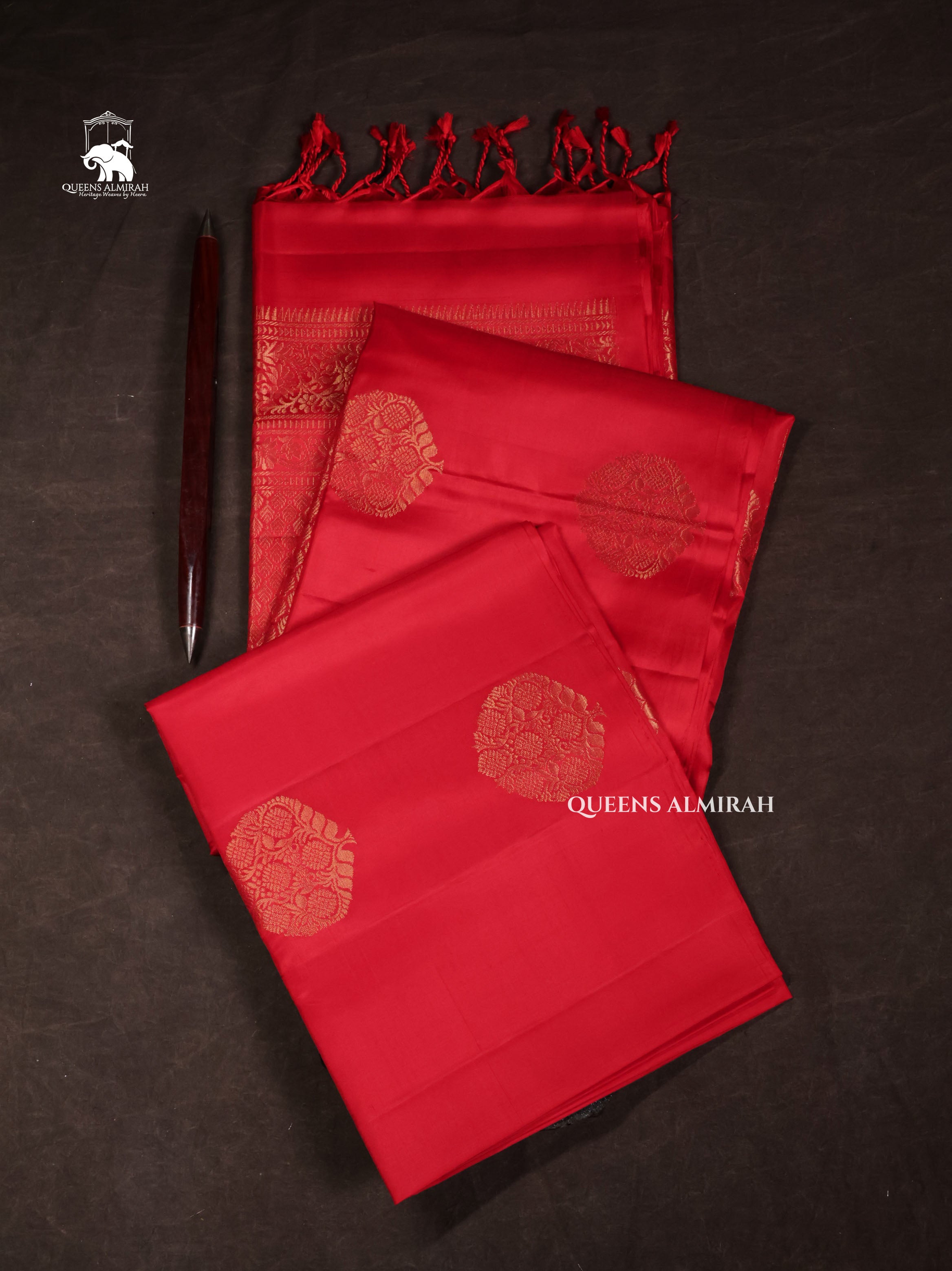 Red Pure Soft Silk Saree
