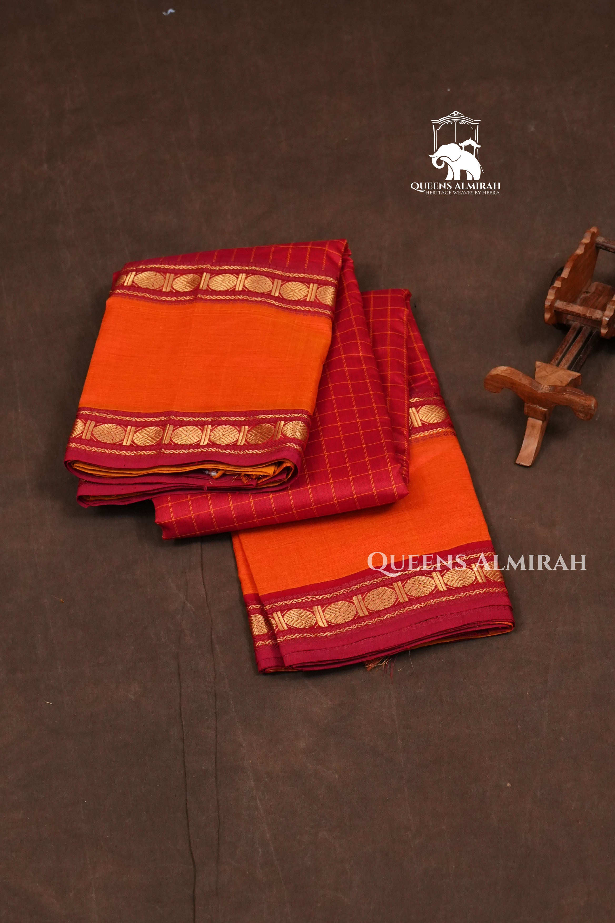 Red With Orange  Budget Silk Cotton Saree