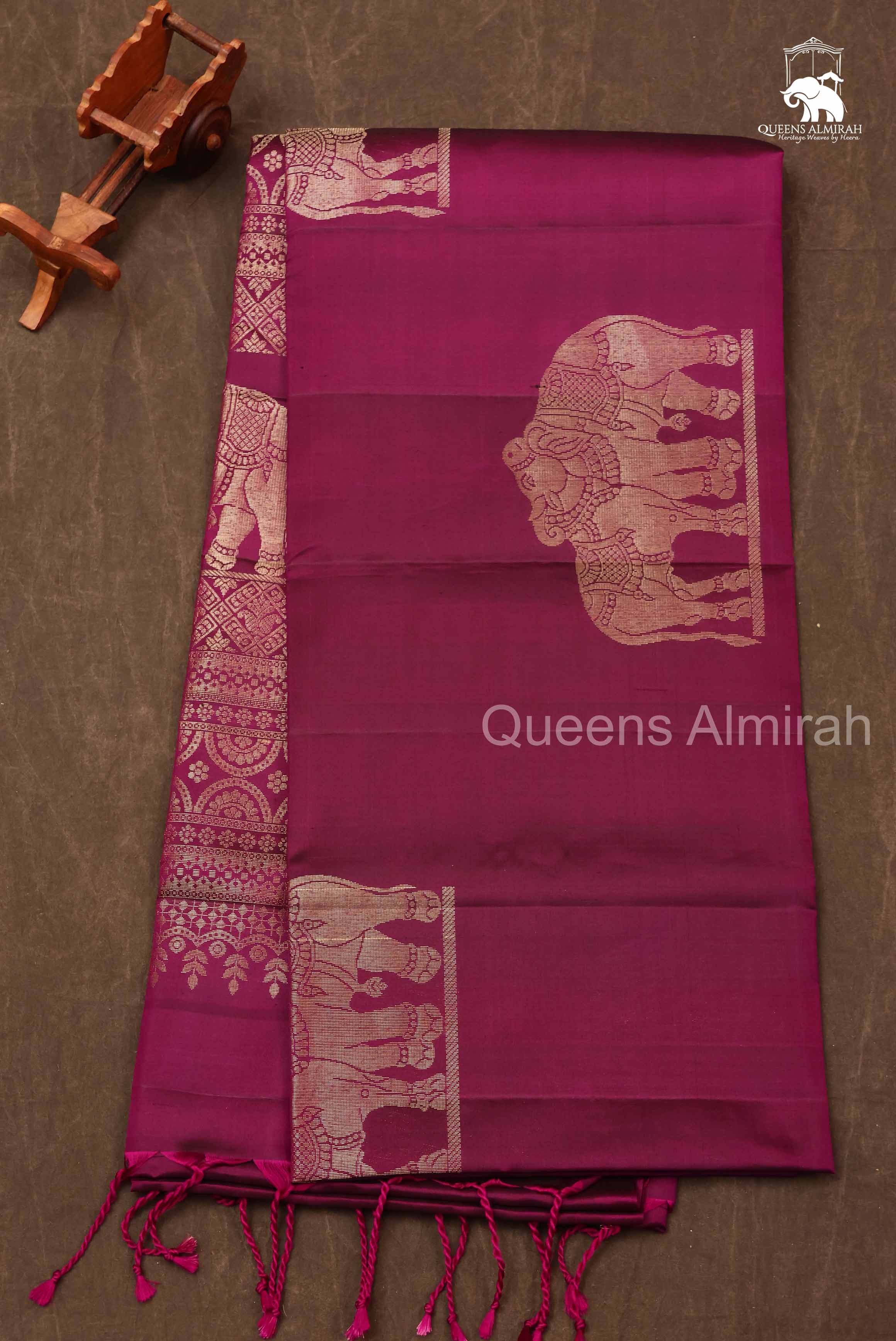 Purple Pure Soft Silk Saree