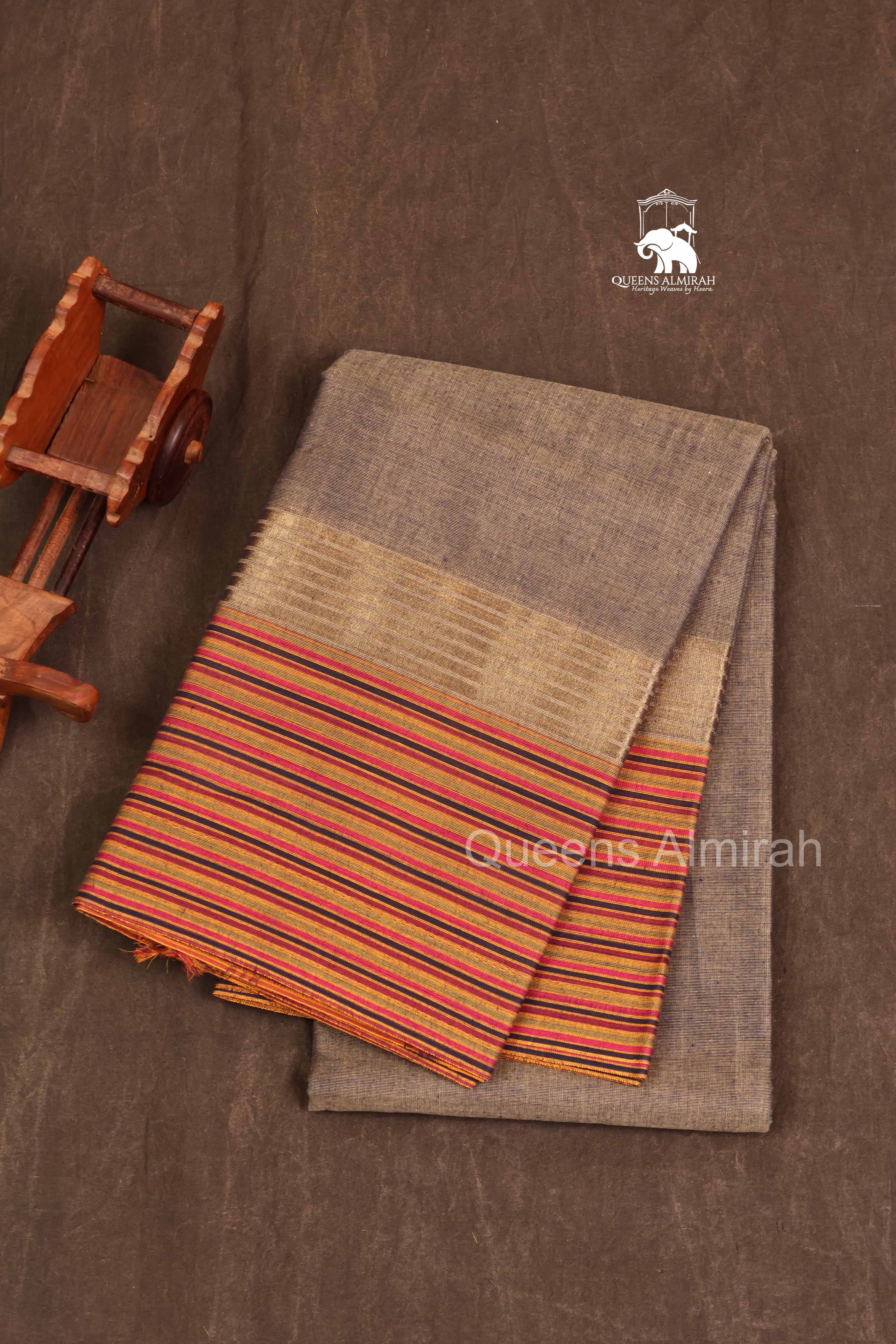 Grey Chettinad Cotton Saree