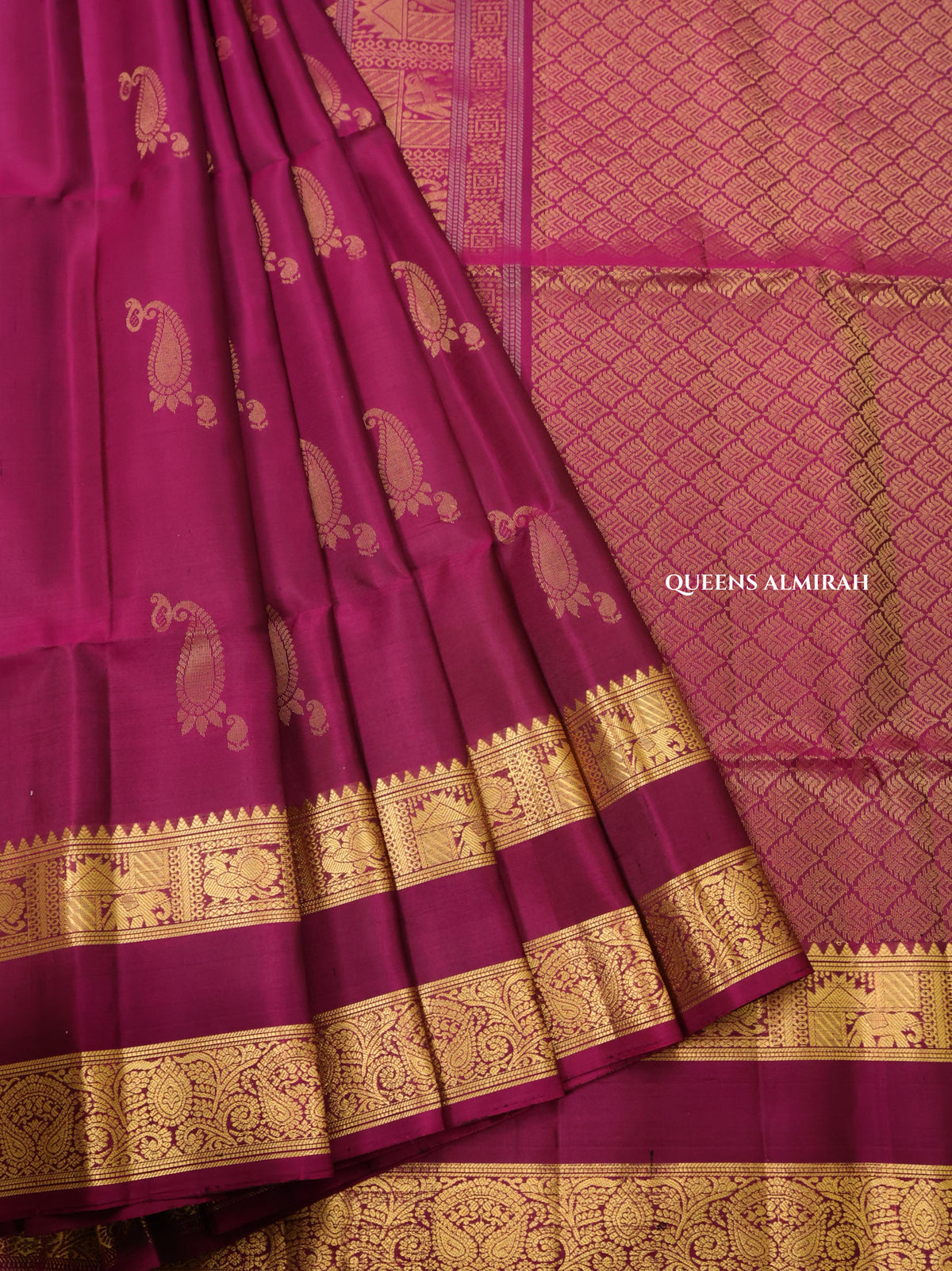 Purple Pure Soft Silk Saree