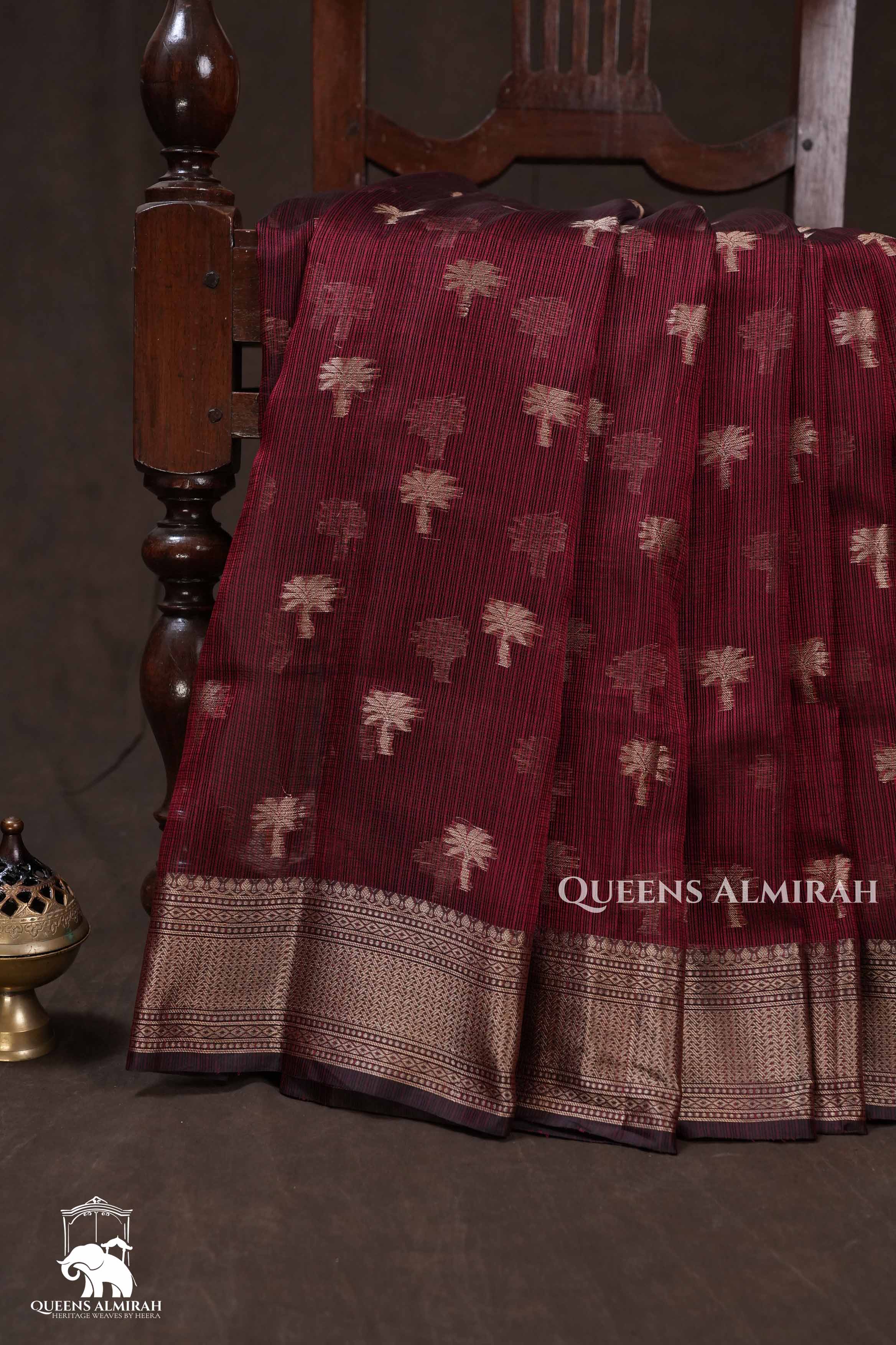 Maroon Pure Kota Silk Saree