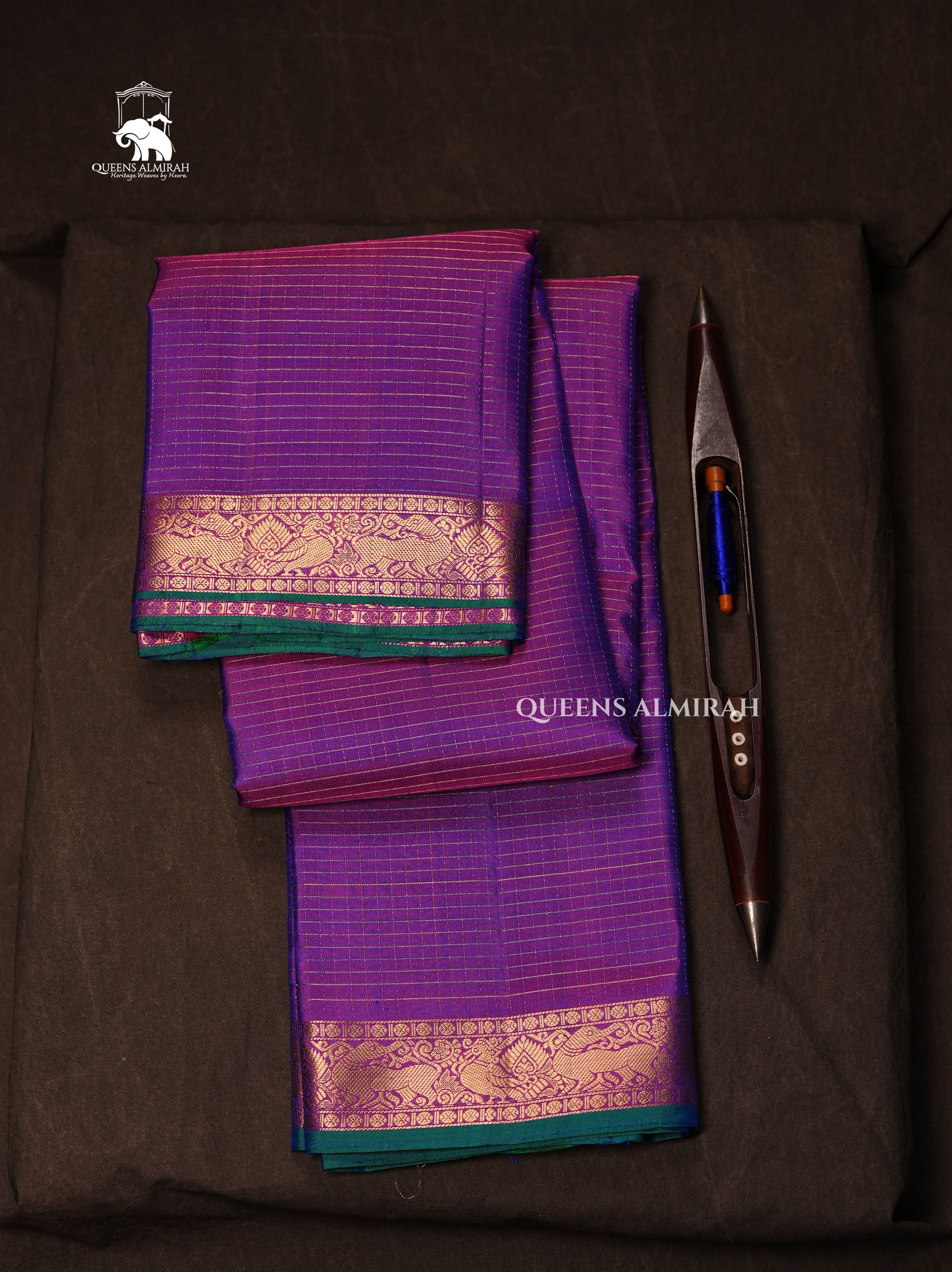 Purple  Pure Kanchivaram Silk Saree