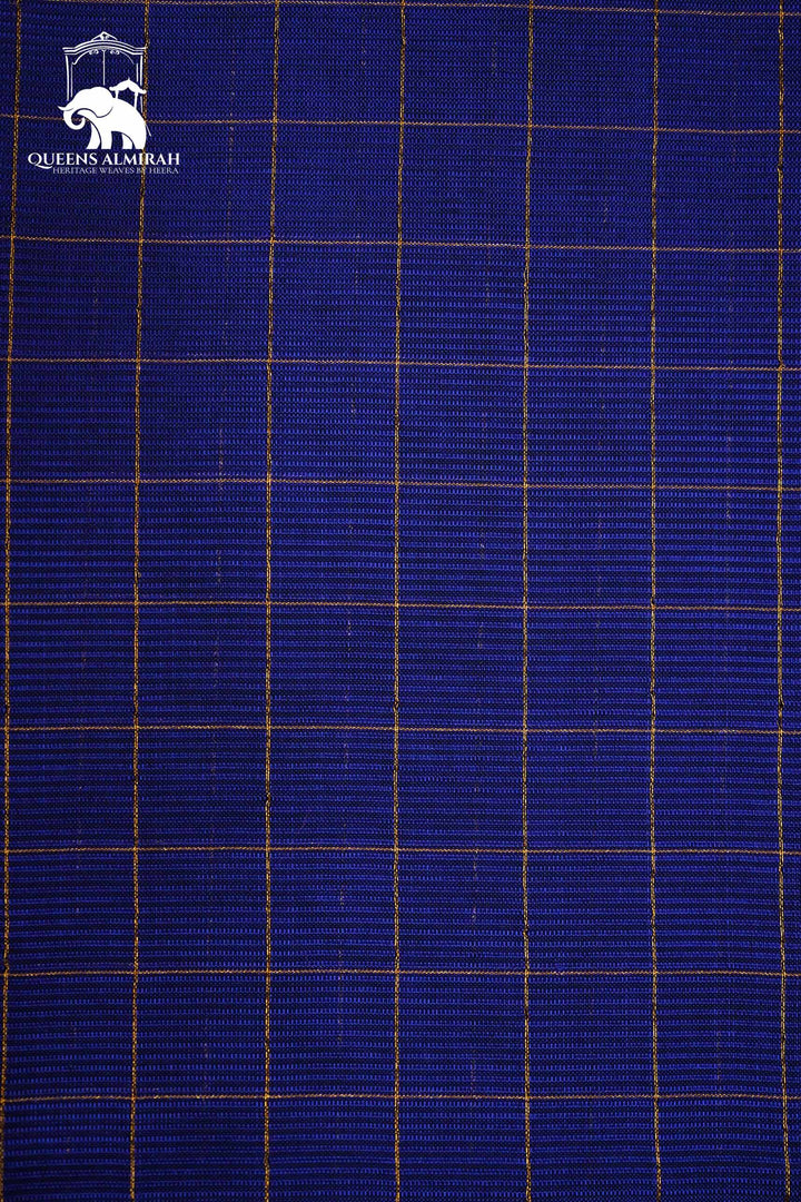 ROYAL PURPLE WITH CHECKS MANGALGIRI SARE - Queens Jewel Emporium
