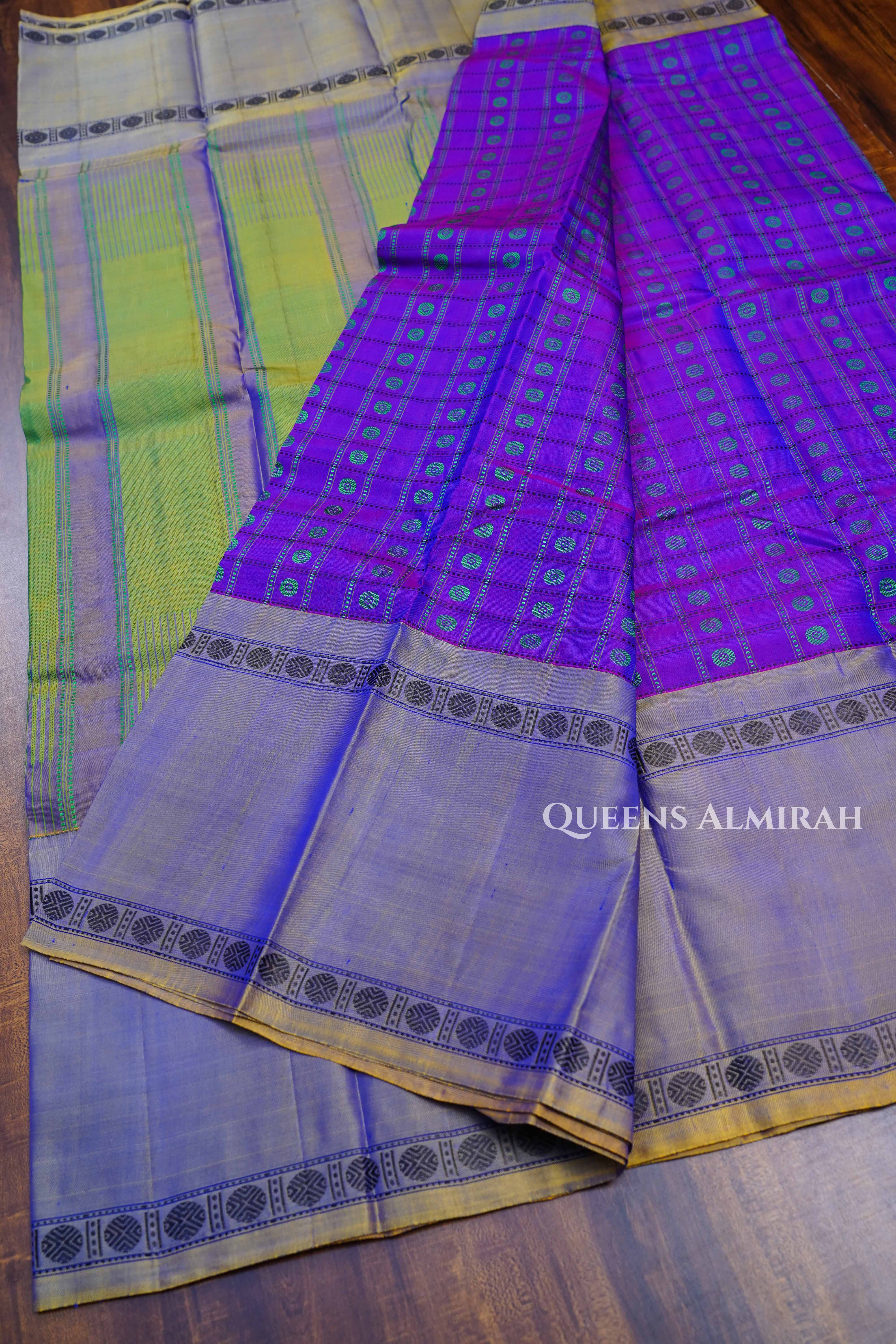 Purple Pure Kanchivaram Silk Saree