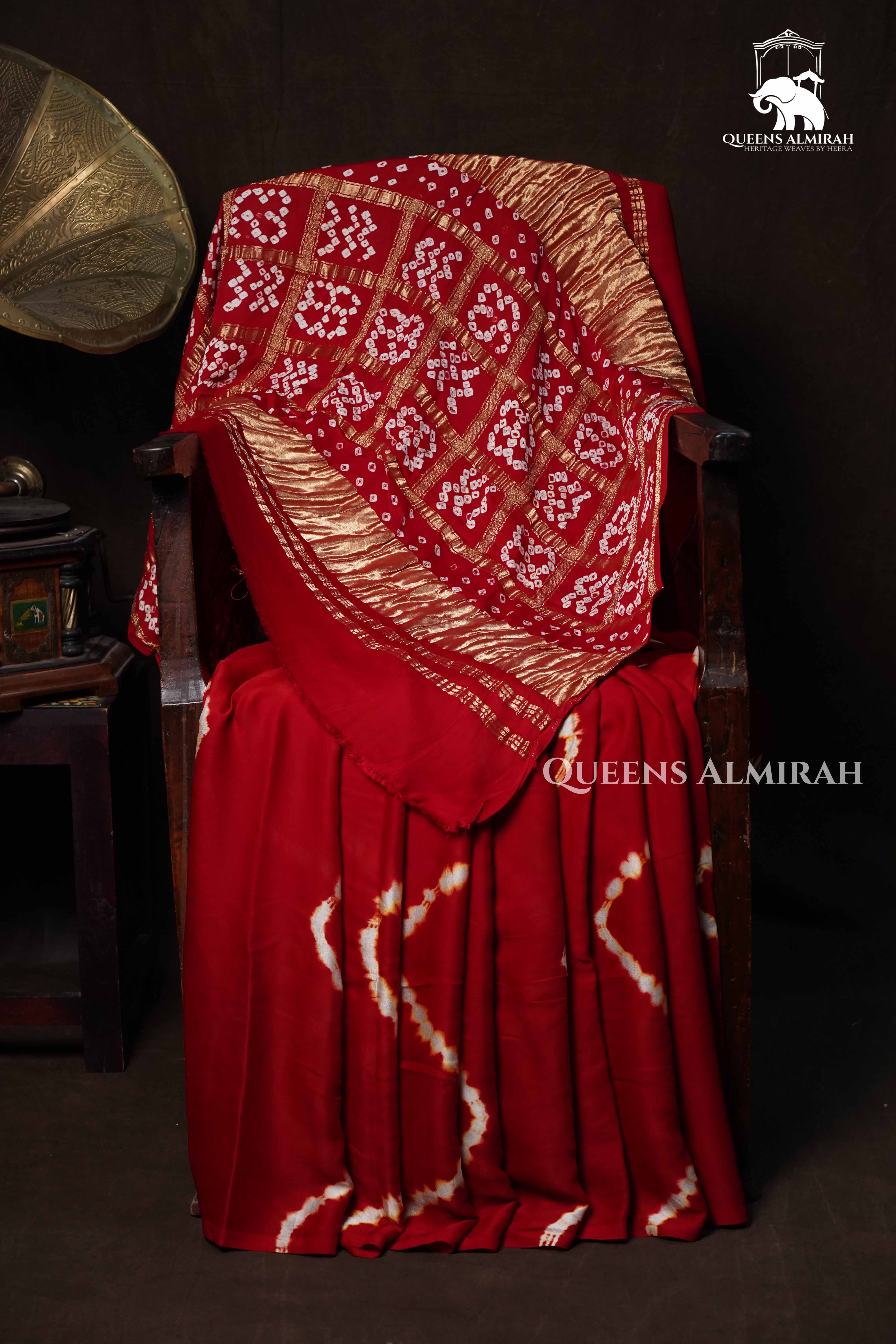 Red Modal Silk Saree