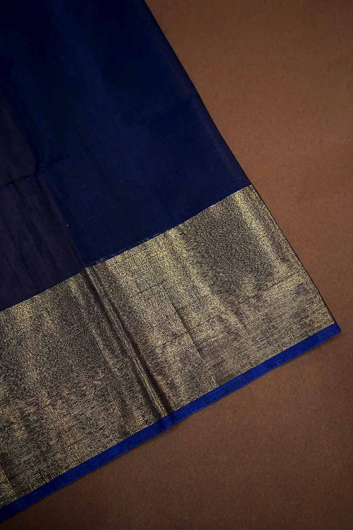 PURE SILK COTTON SAREE- GREYISH PURPLE WITH WINE - Queens Jewel Emporium