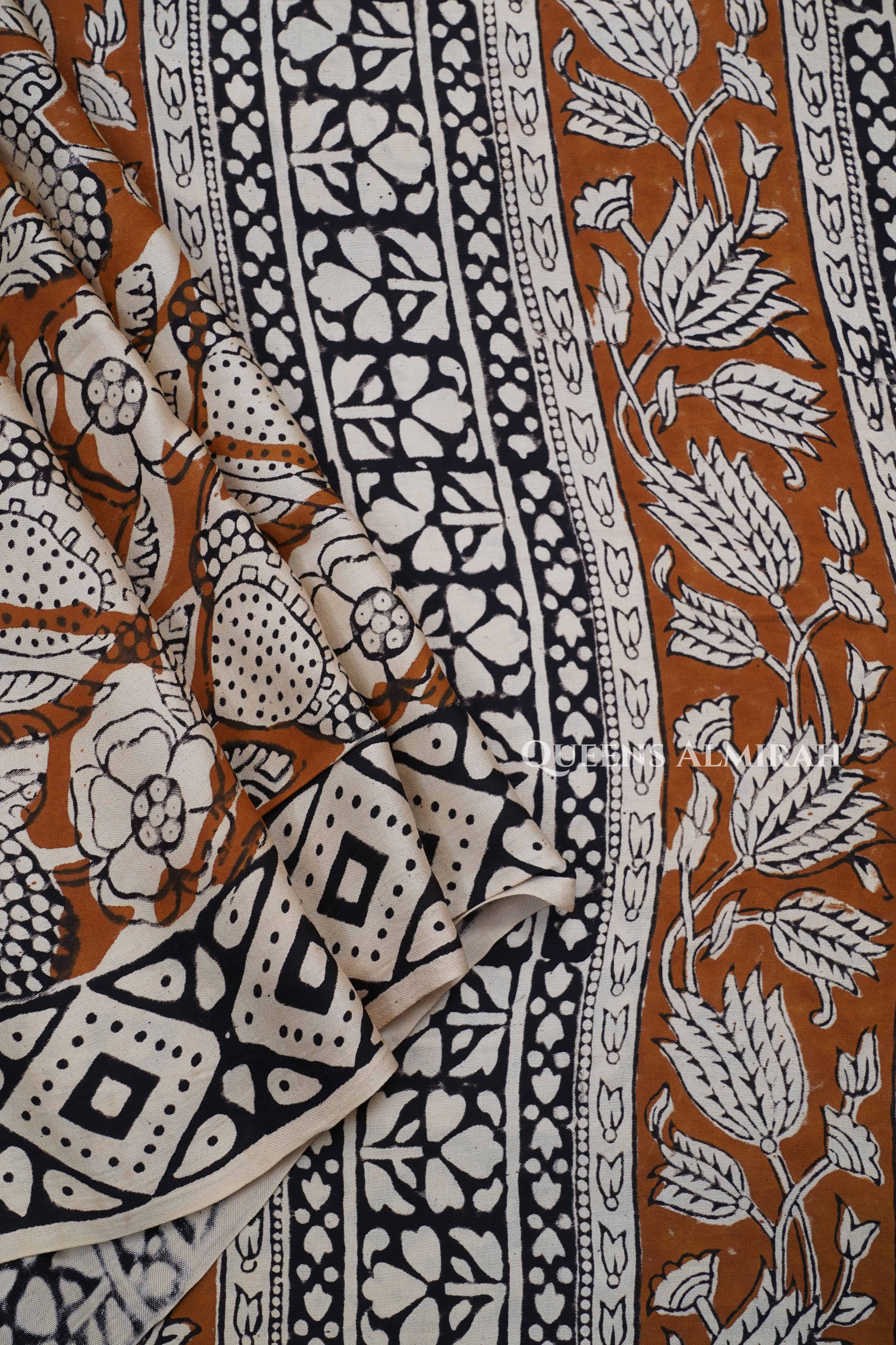 Pumpkin Orange Modal Silk Saree