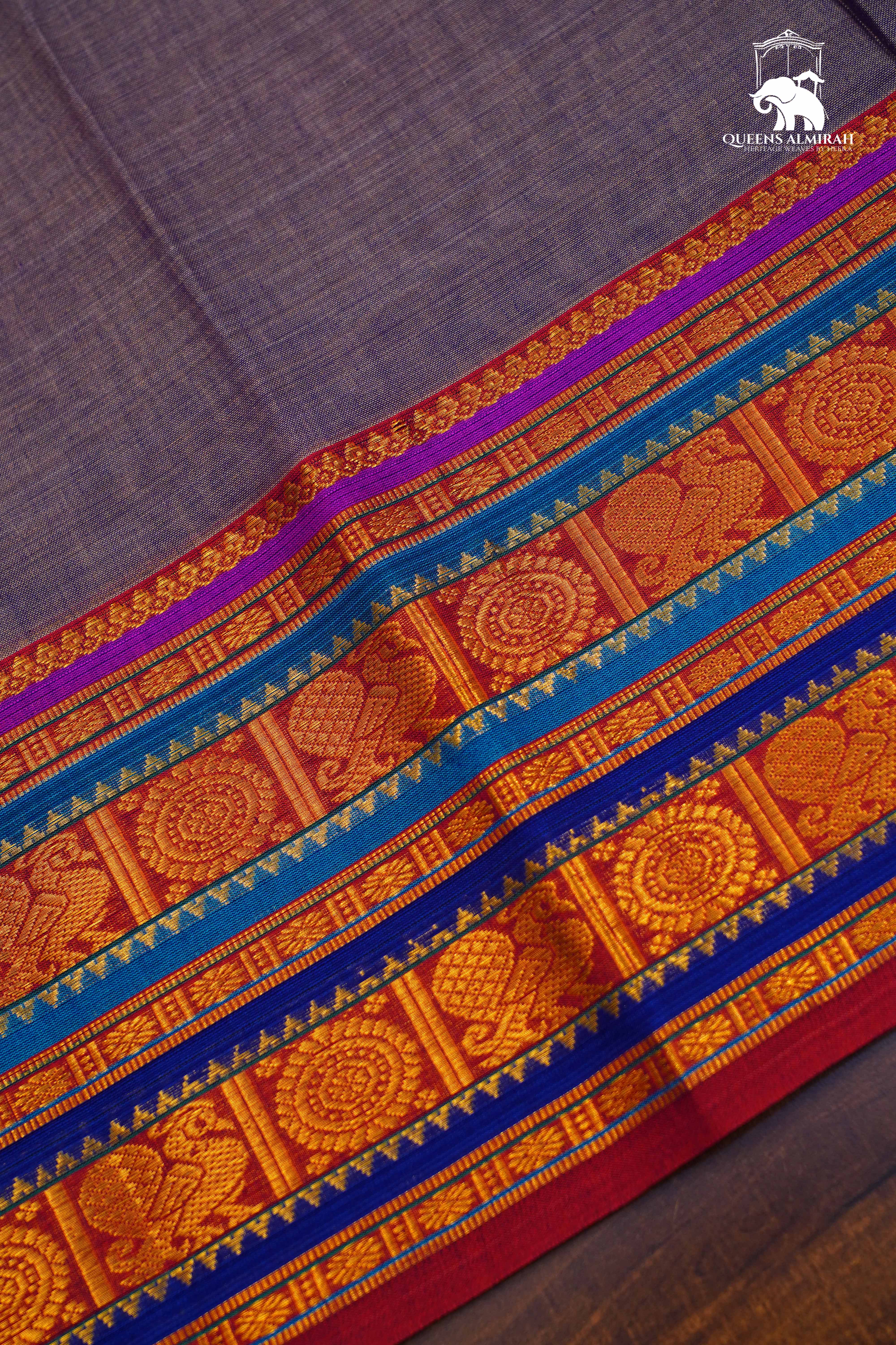 Plum Purple Narayanpet Cotton Saree
