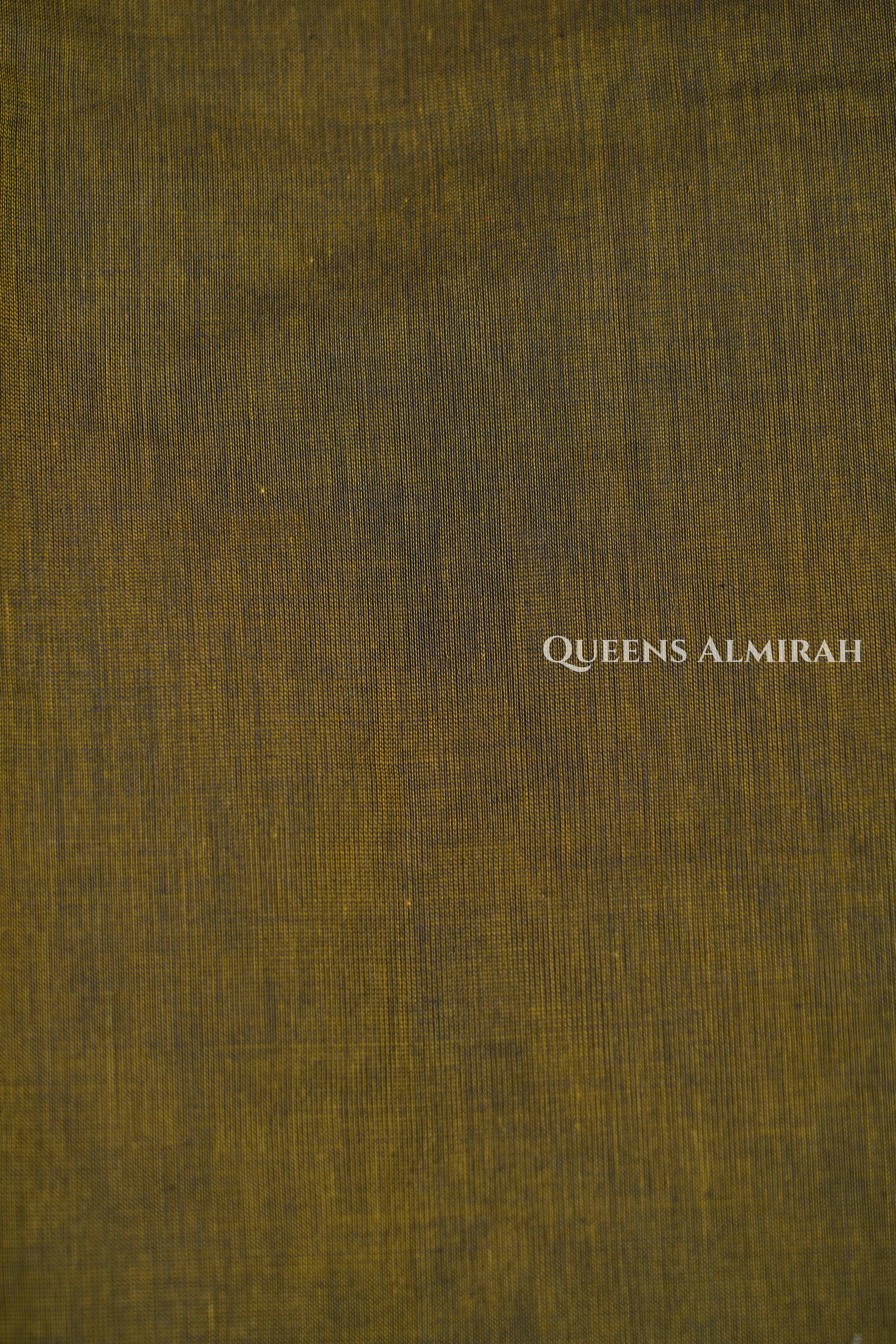 Paasi Pachai Green With Mustard Yellow Chettinad Cotton Saree