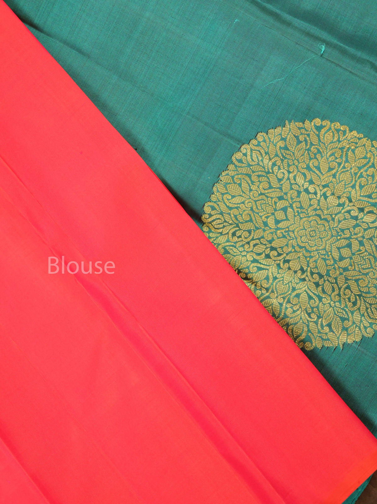 Rama Green With Pink Pure Kanchivaram Silk Saree