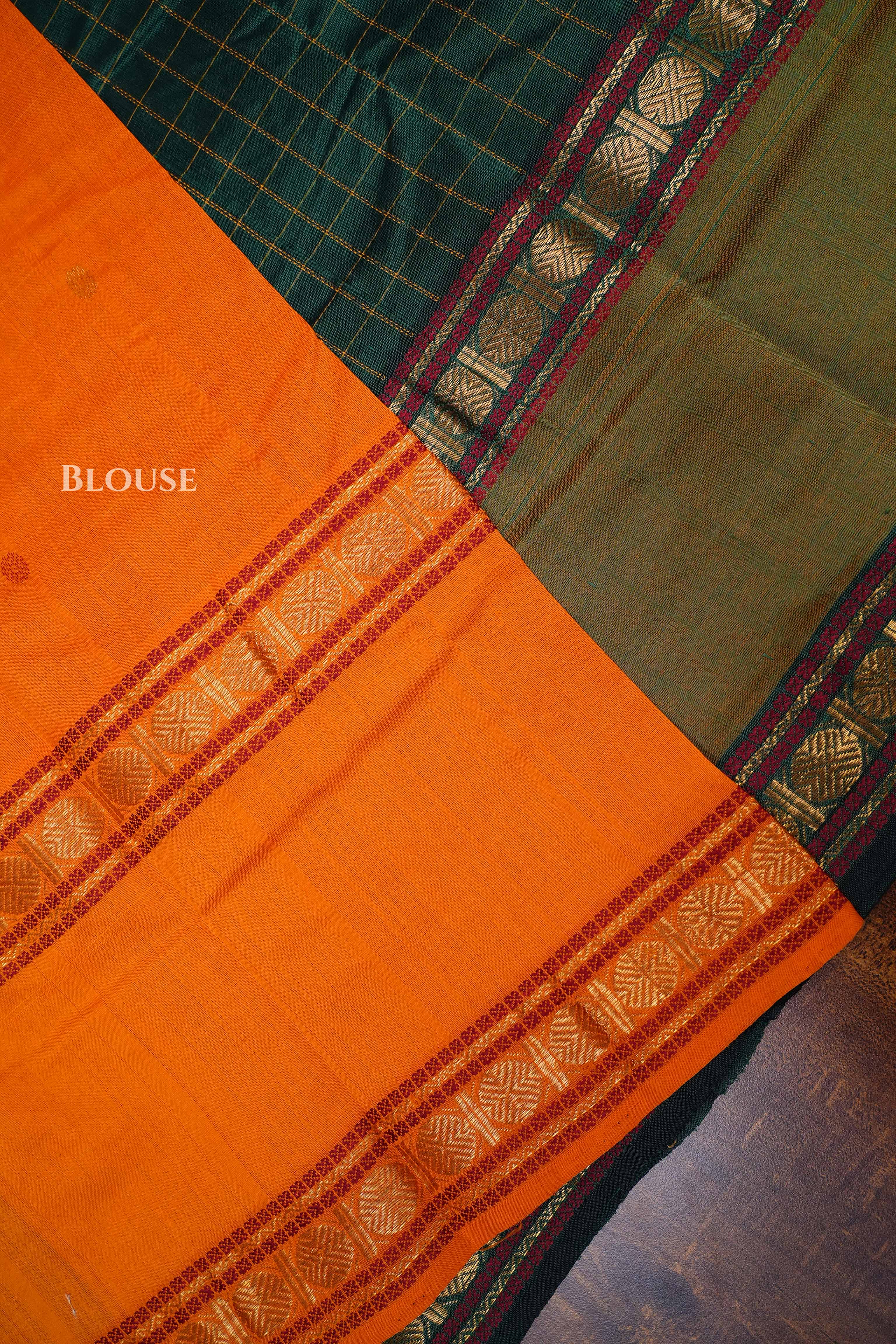 Bottle Green Budget Silk Cotton Saree
