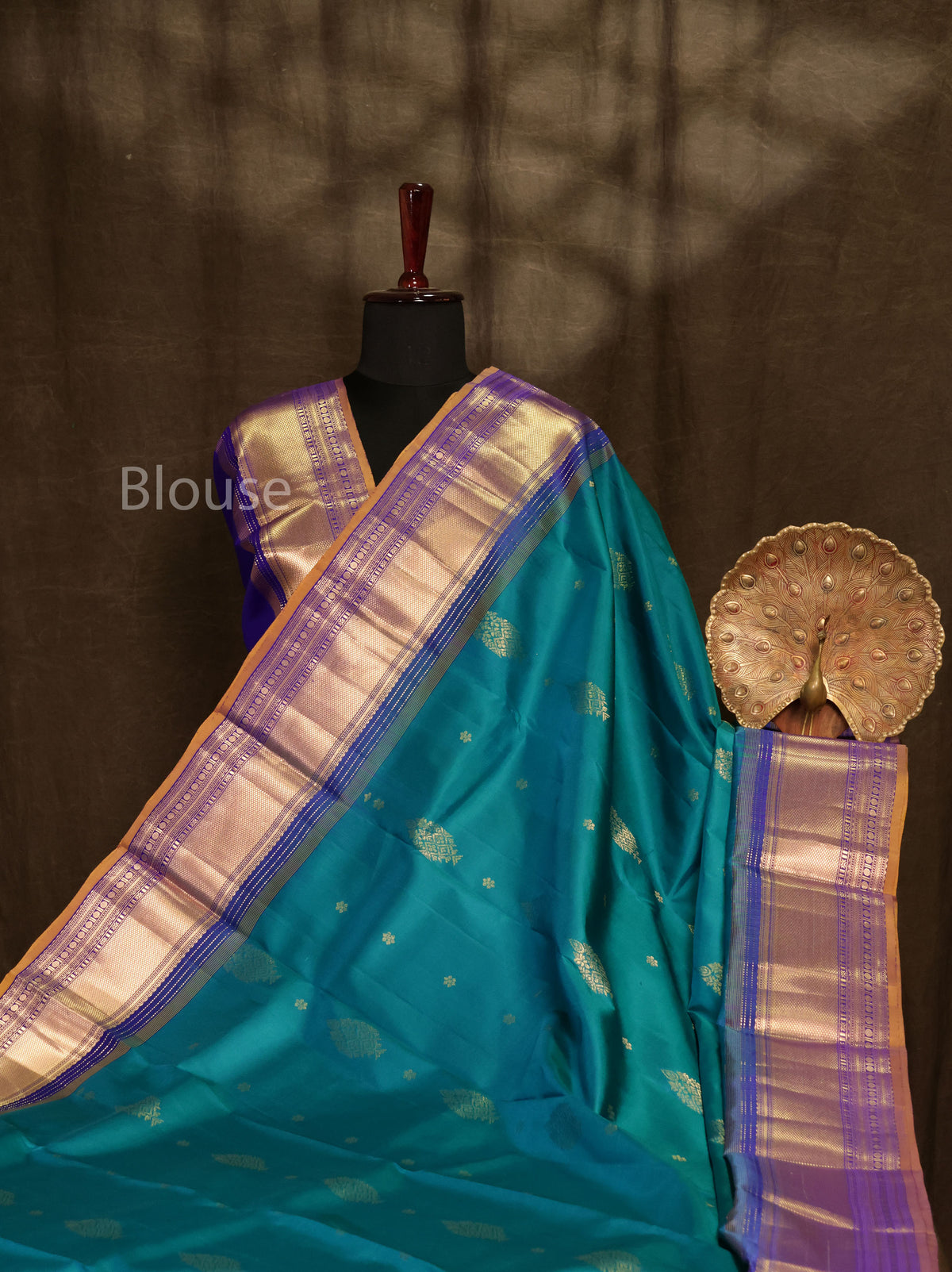 Blue Pure Kanchivaram Silk Saree