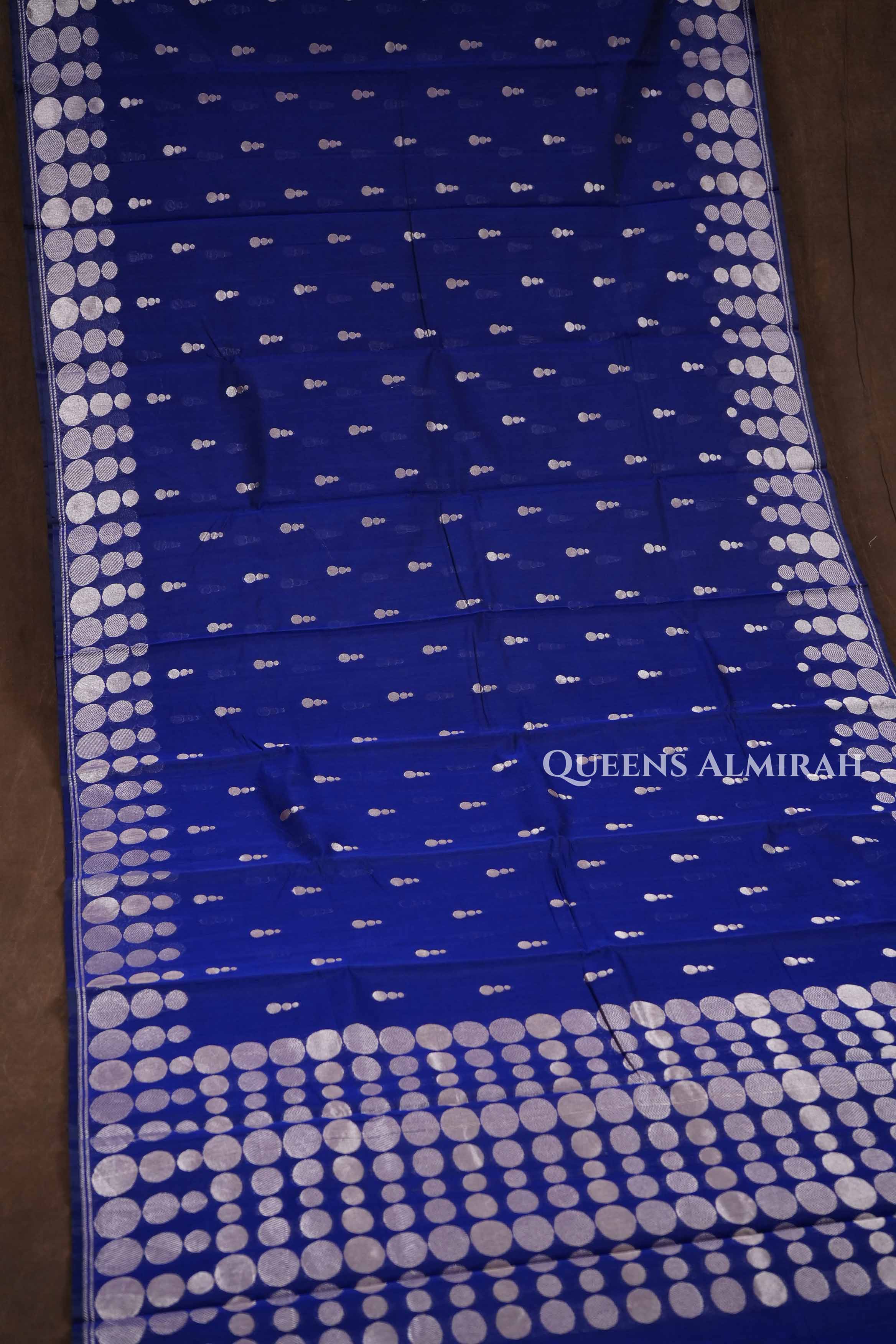 Dark Blue Semi Silk Cotton Saree