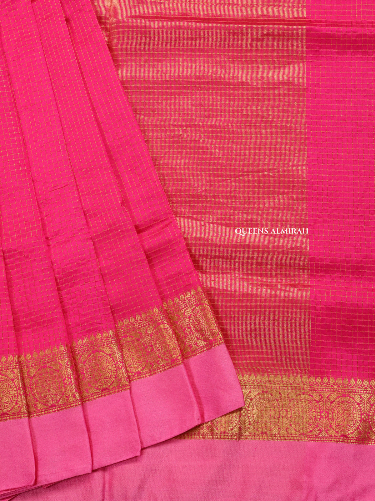 Pink Maheshwari Silk Saree