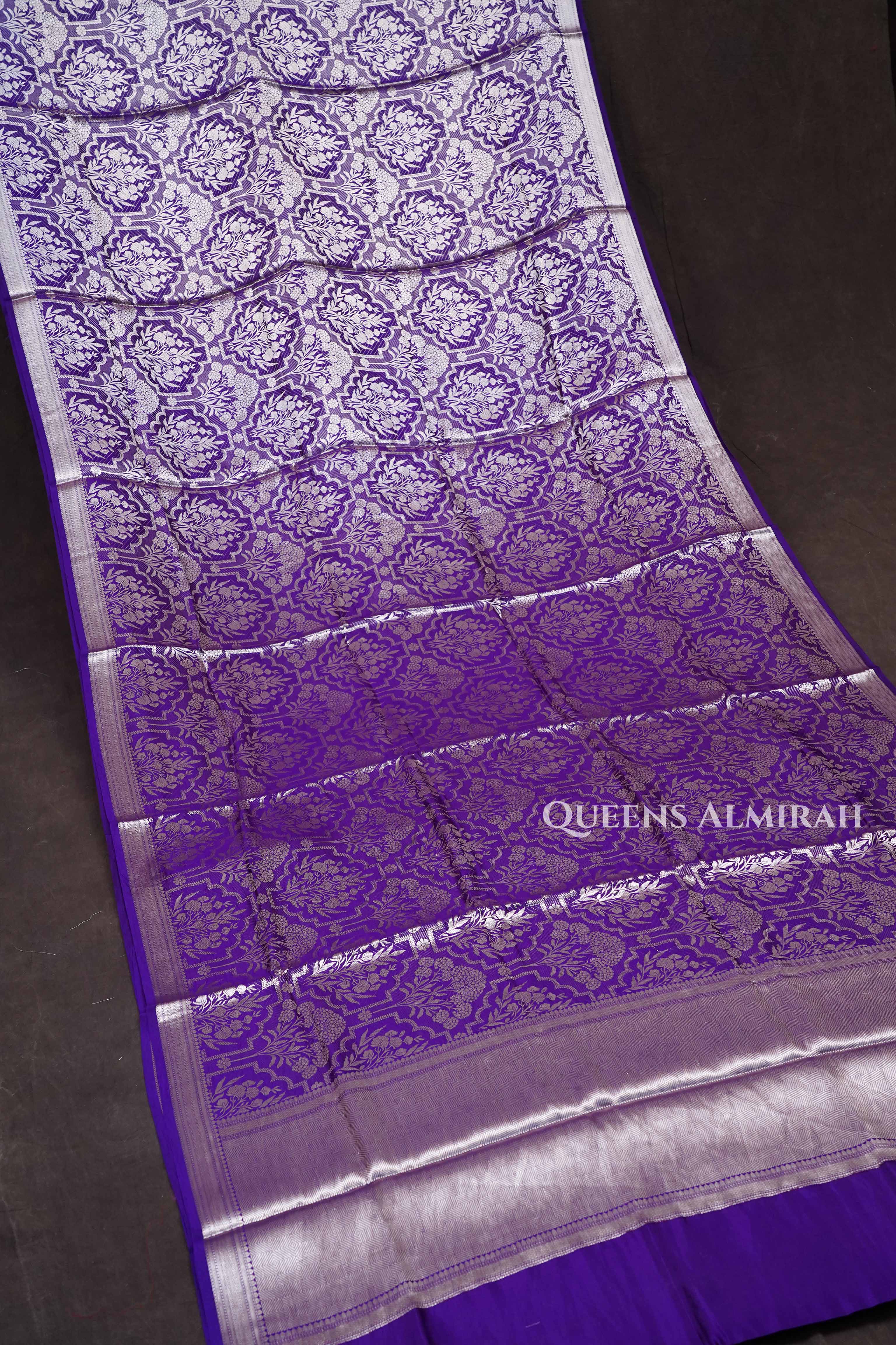 Purple Banarasi Silk Saree