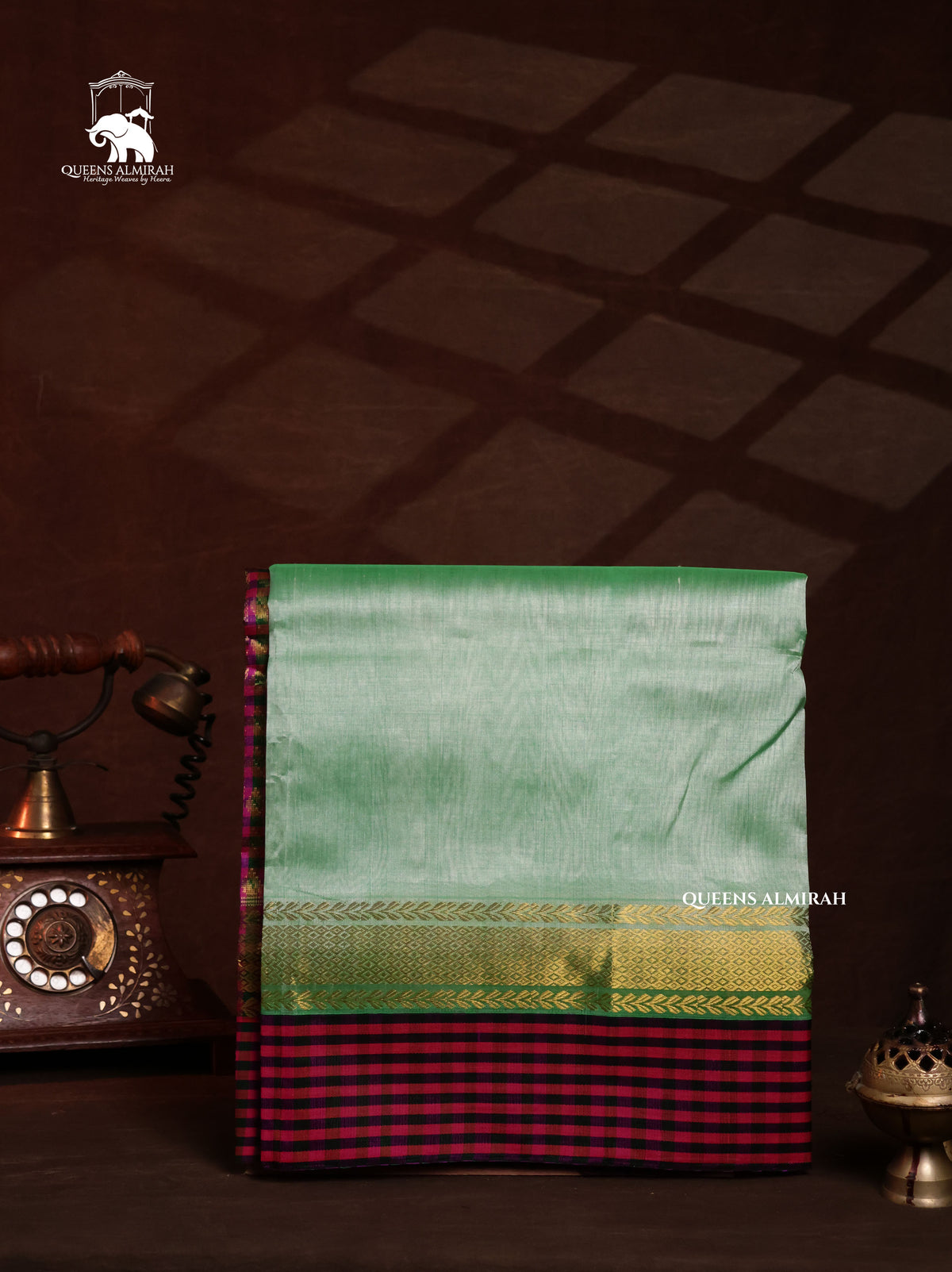 Pista Green Pure Silk Cotton Saree