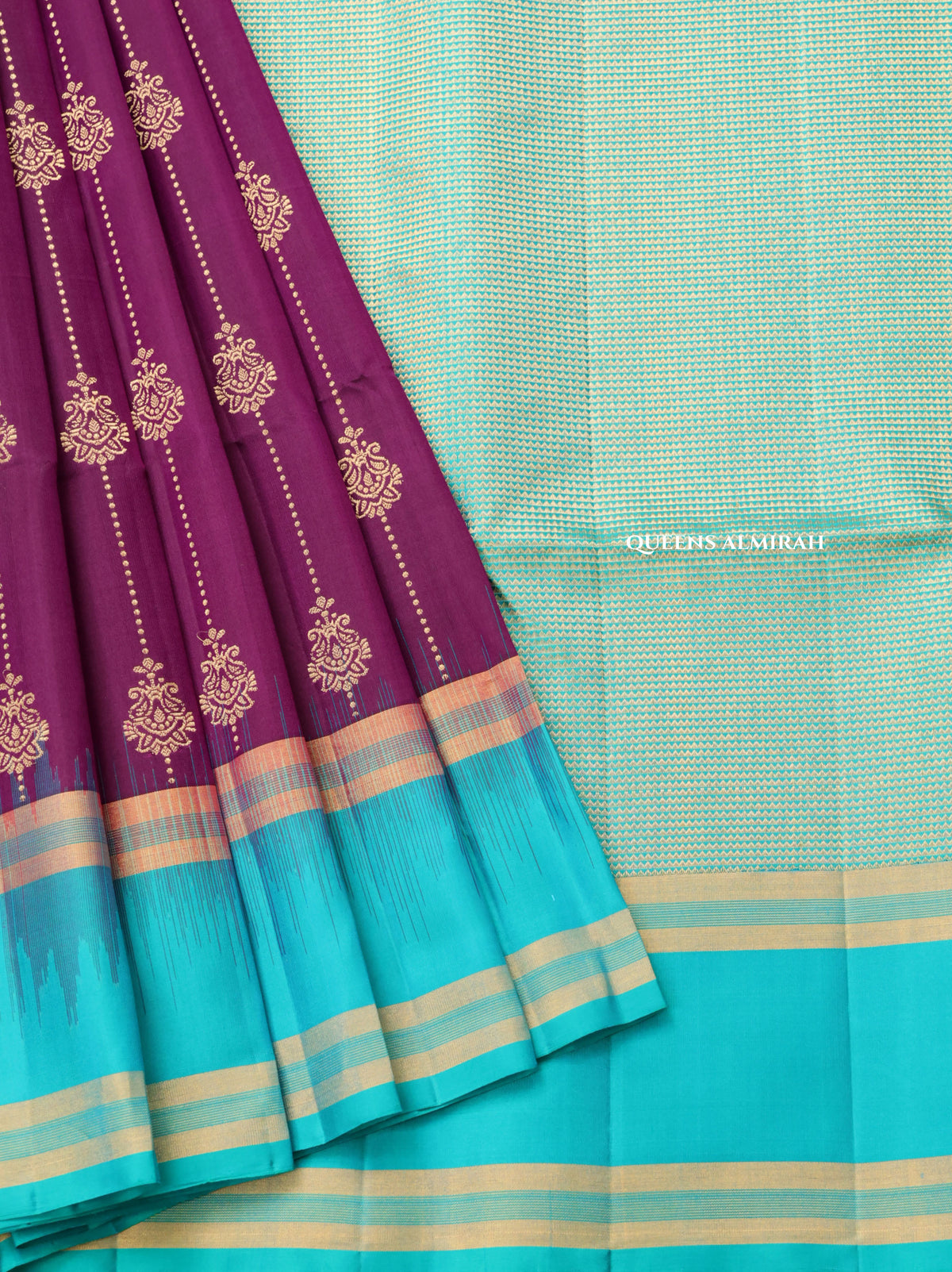 Vadamalli Purple With Blue Pure Soft Silk Saree