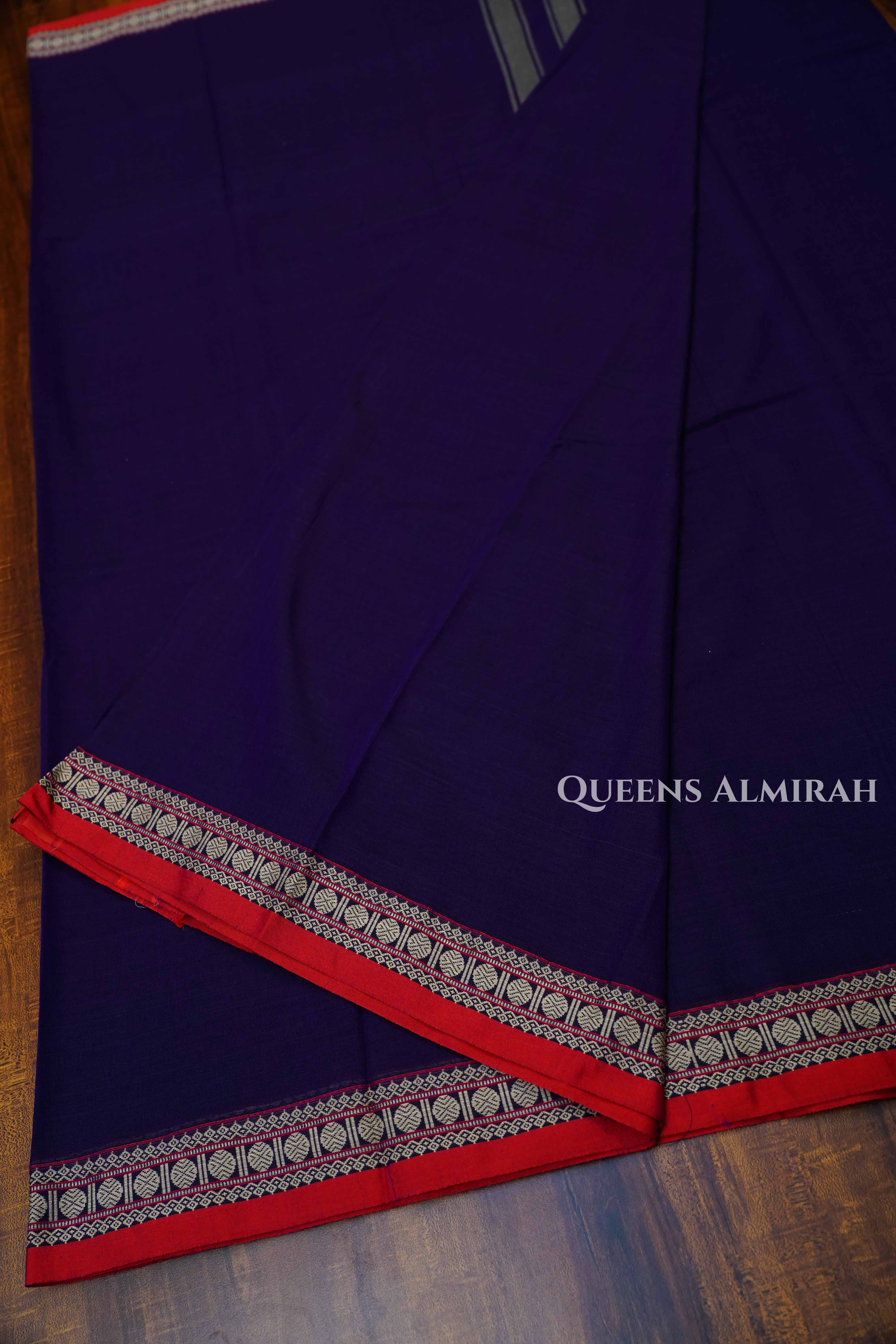 Brinjal Purple Narayanpet Cotton Saree