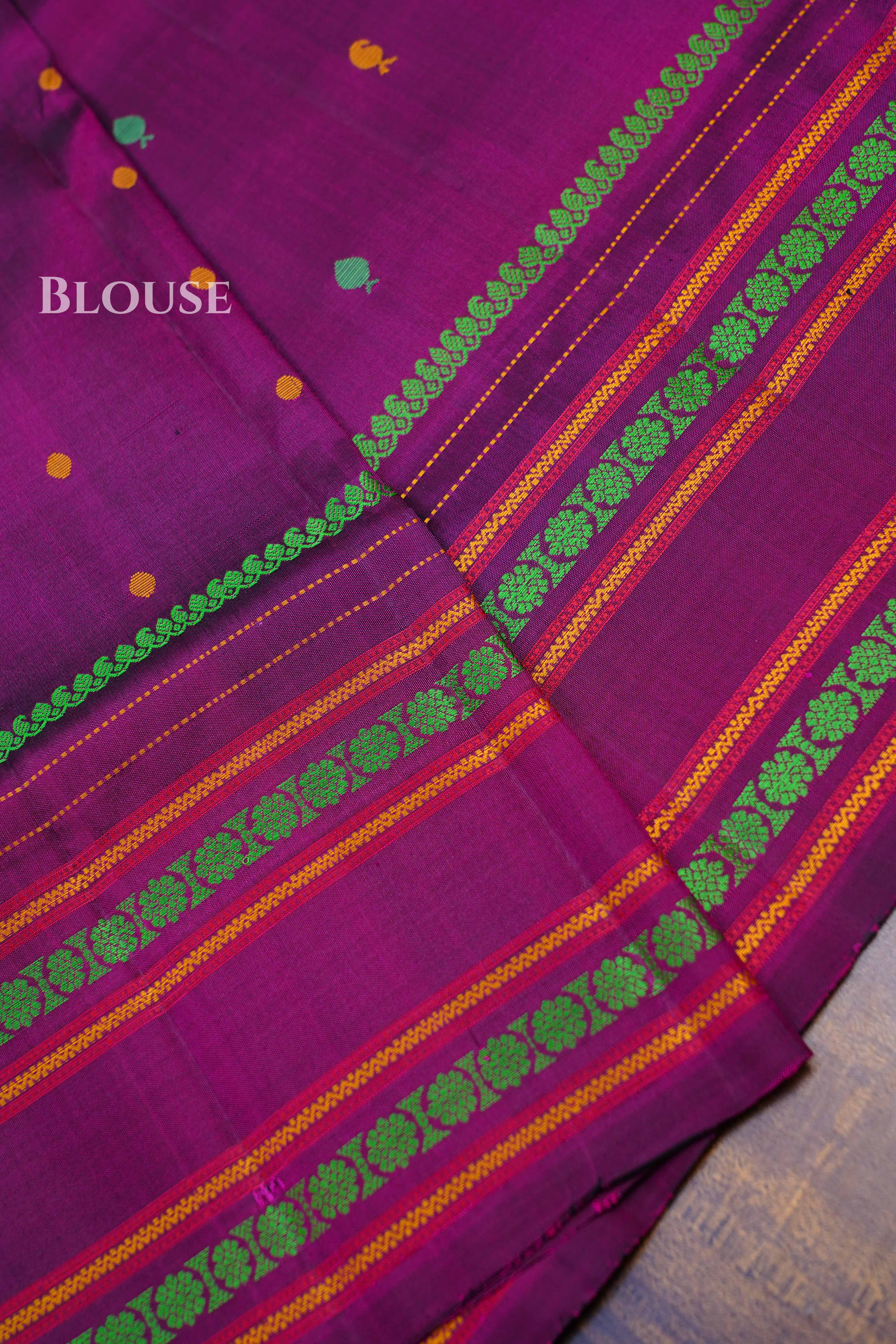 Purple Pure Soft Silk Saree