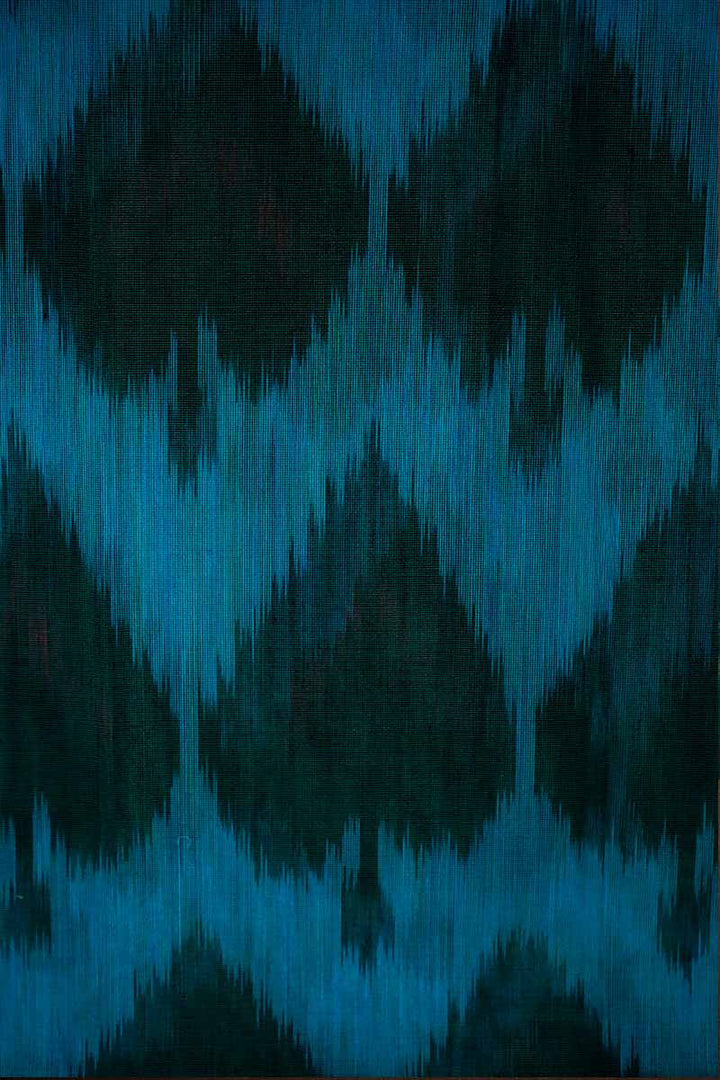 PURE SILK COTTON SAREE - TEAL GREEN WITH LEAF GREEN - Queens Jewel Emporium