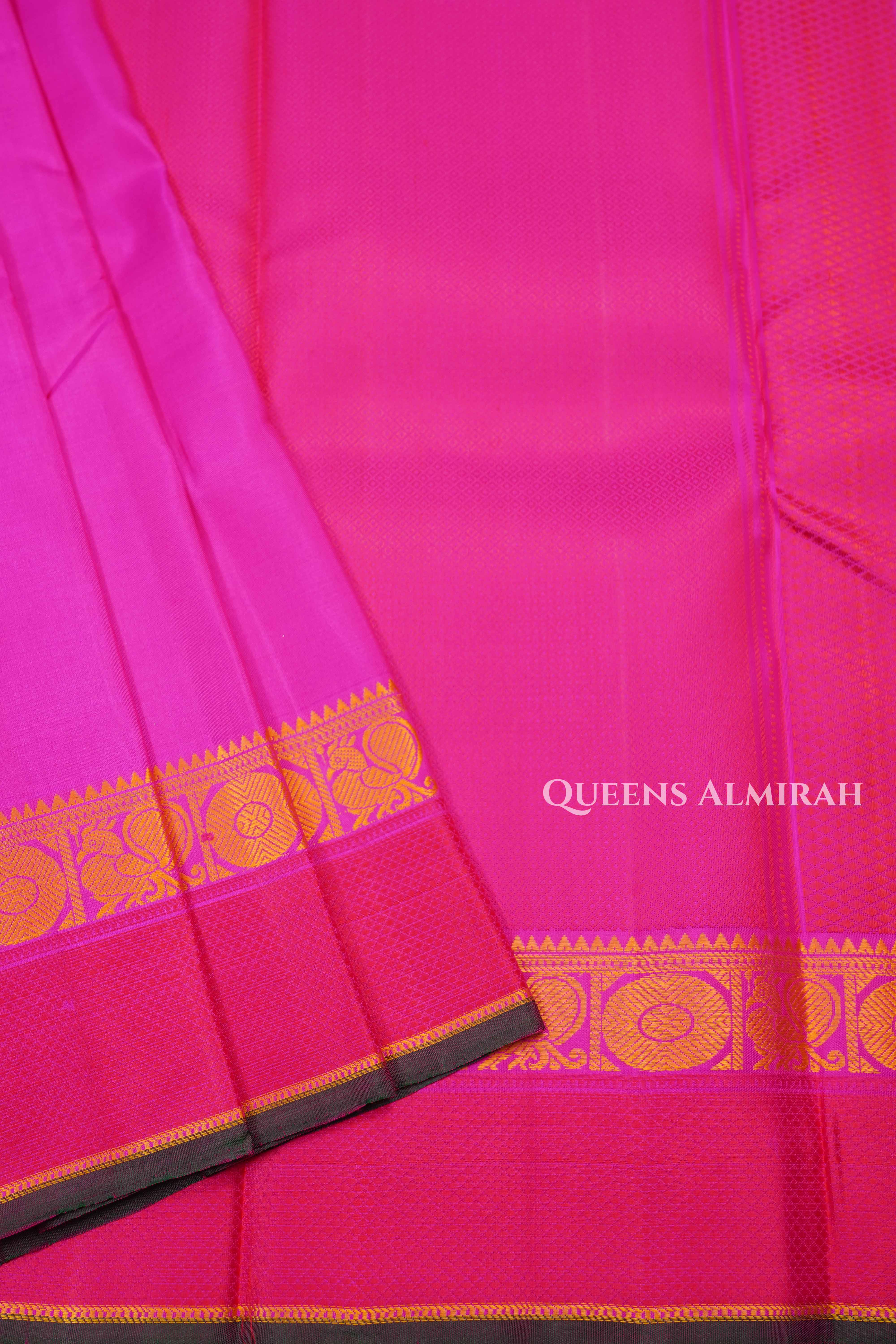 Magenta Pink Pure Kanchivaram Silk Saree