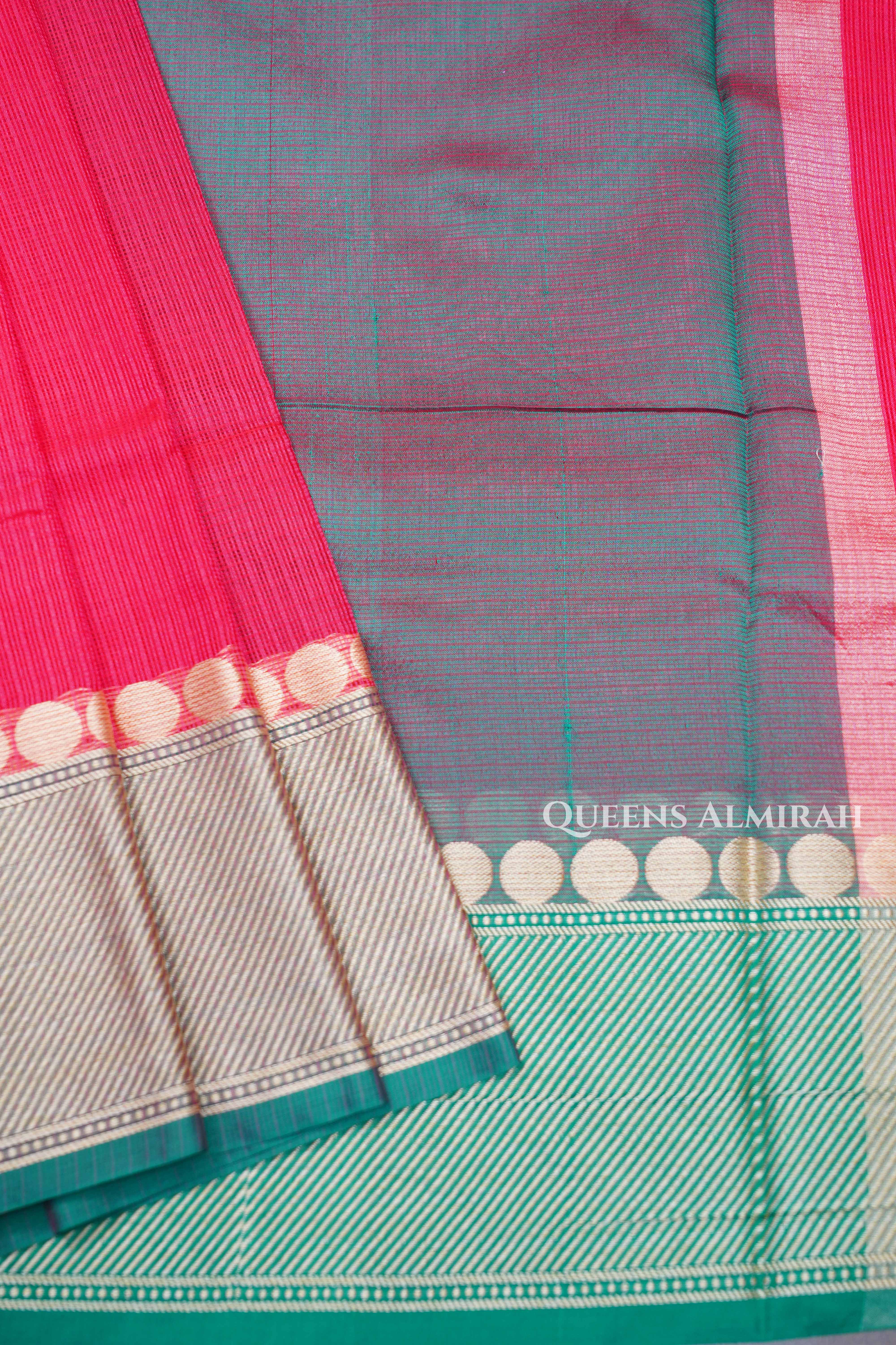 Rani Pink Pure Kota Silk Saree