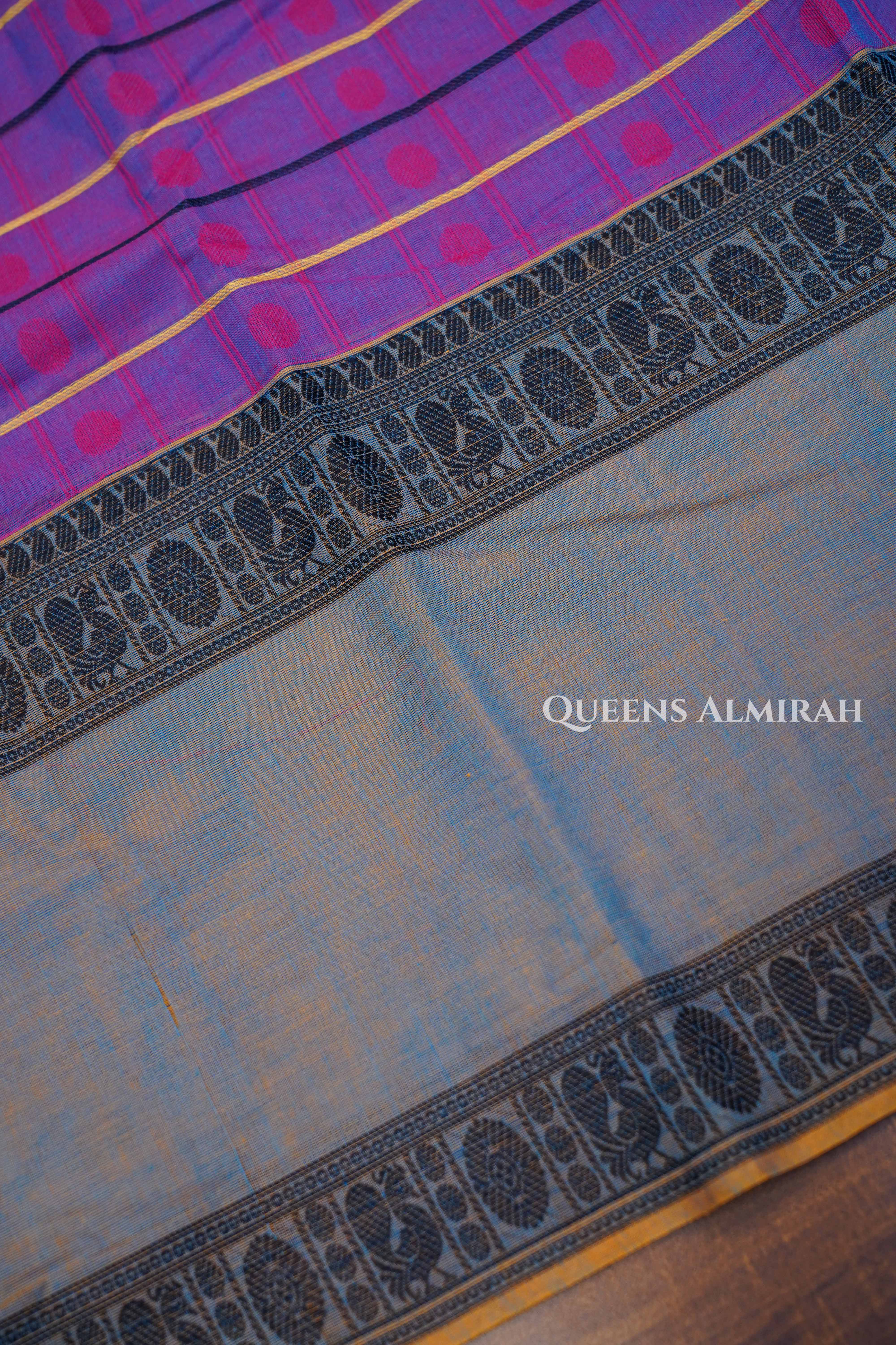 Warm Purple Chettinad Cotton Saree