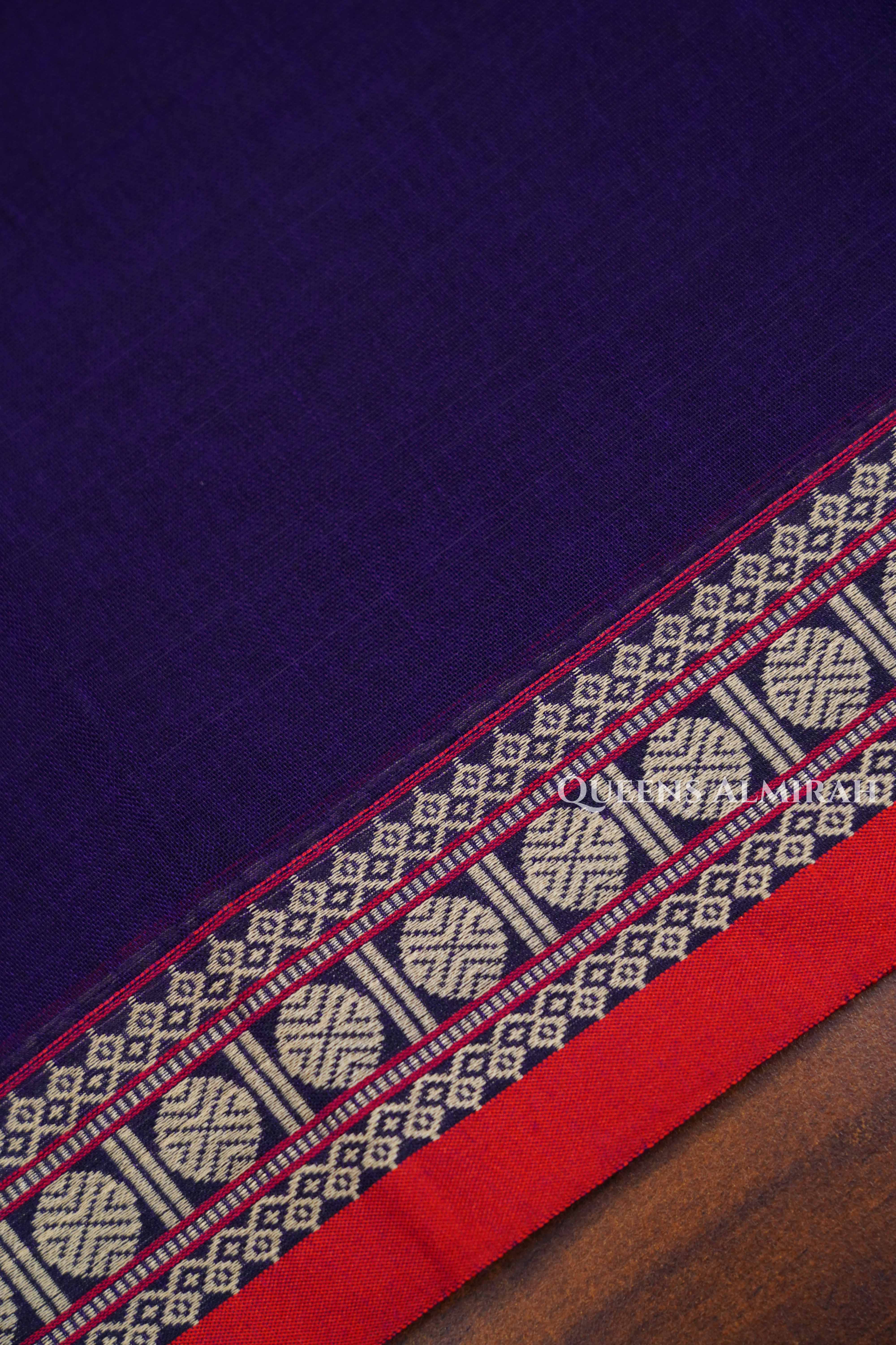 Brinjal Purple Narayanpet Cotton Saree