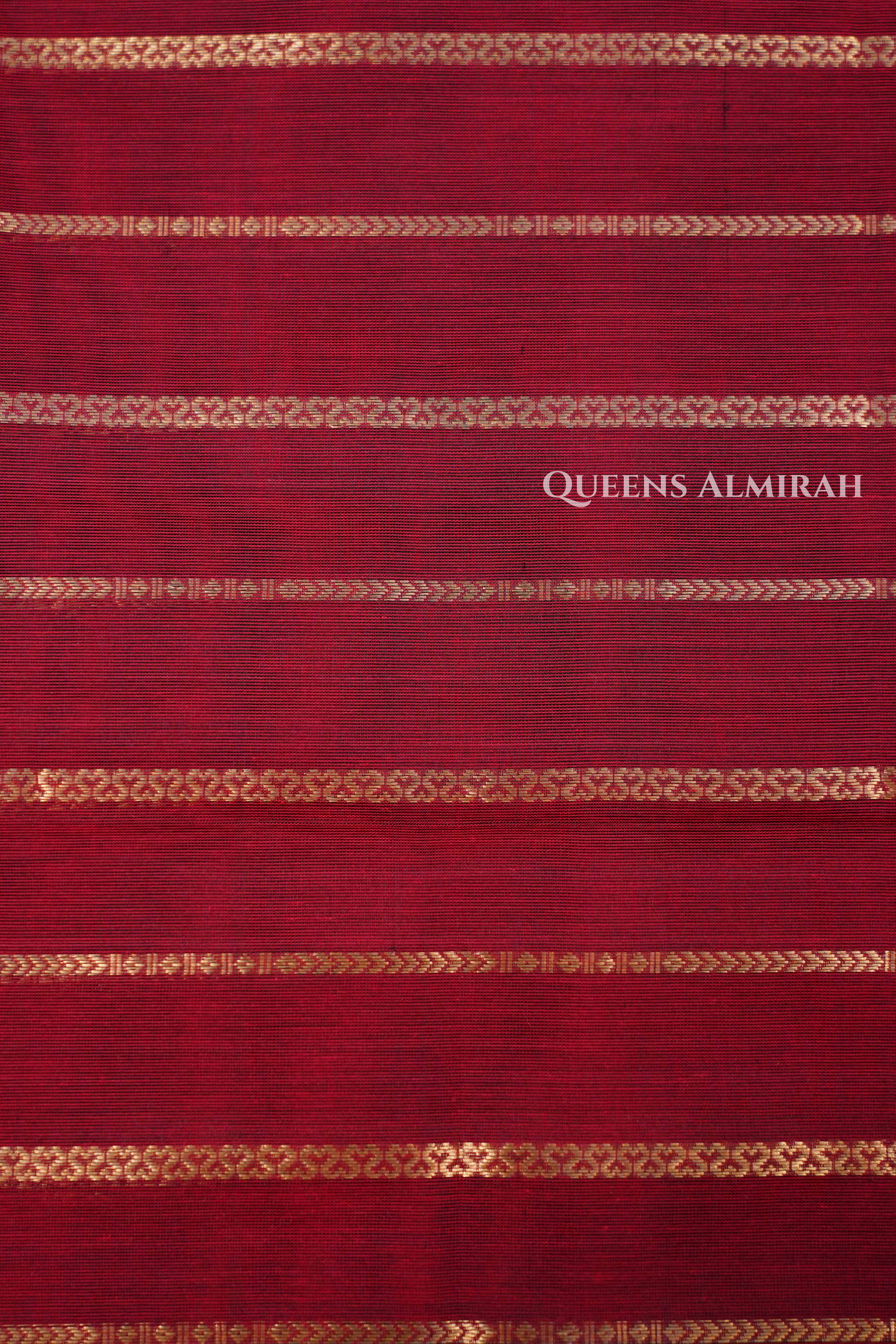 Dark Red-Karaikudi Chettinad Silk Cotton Saree