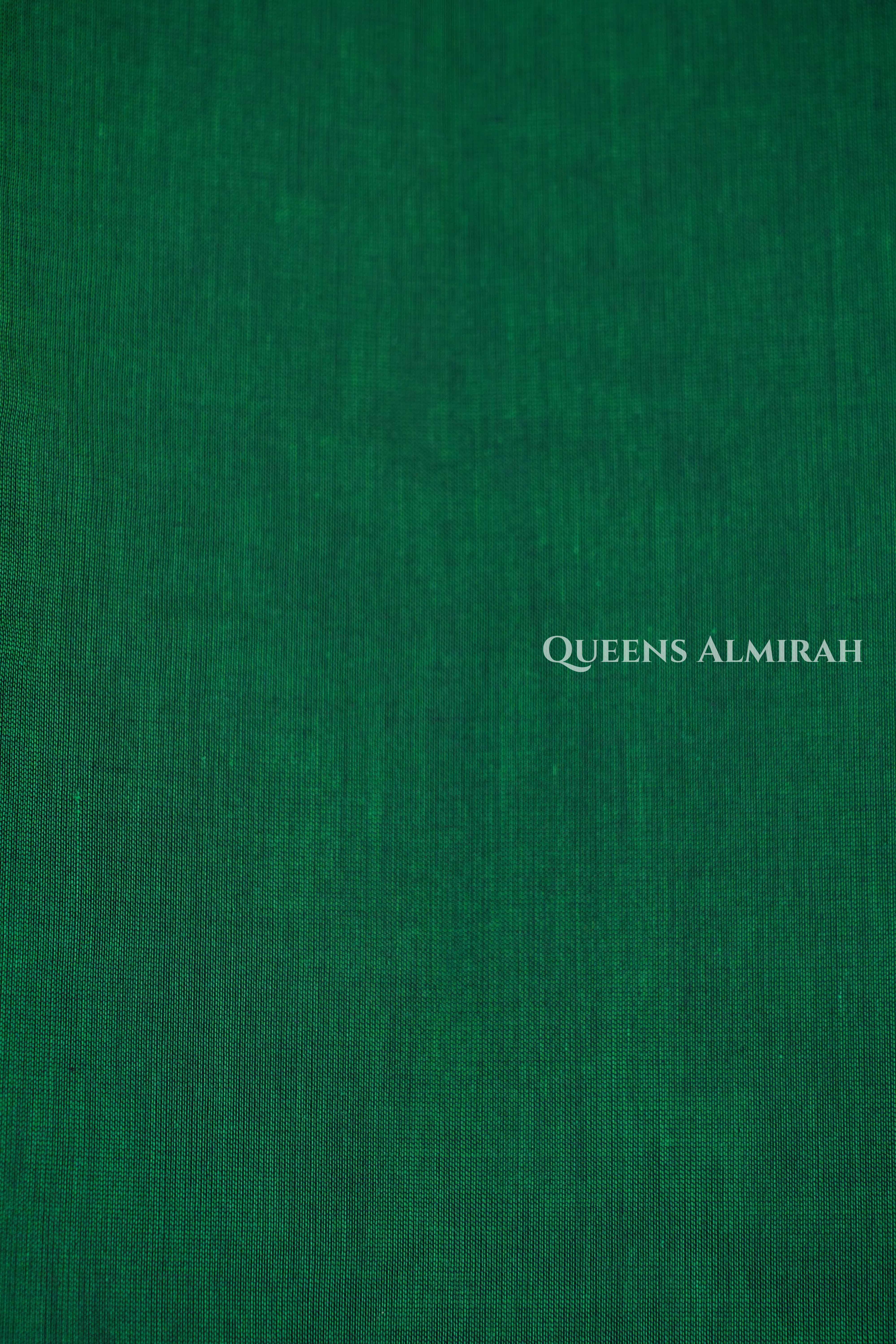 Dark Leaf Green With Pachai Payaru Green Chettinad Cotton Saree