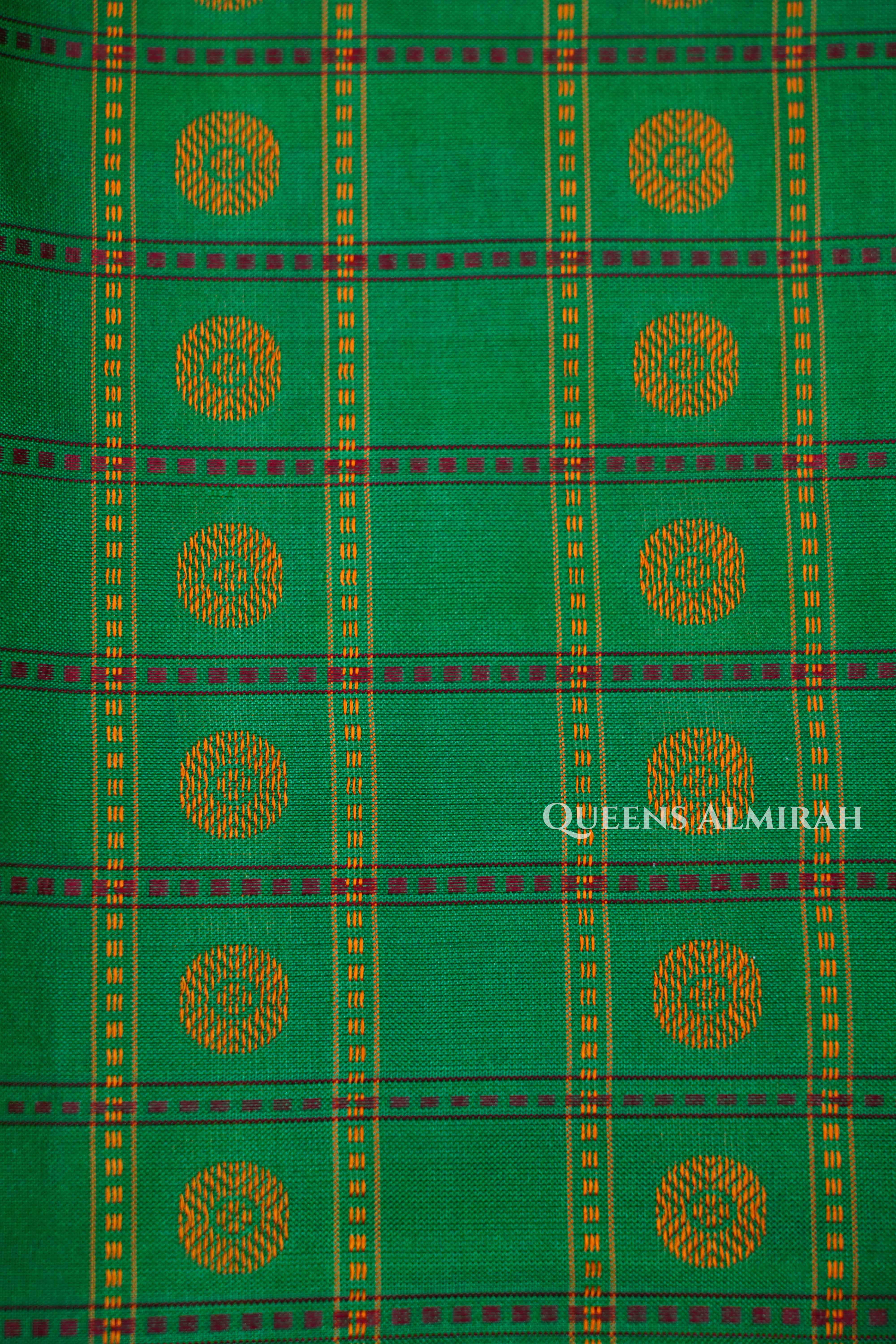 Sea Green With Parrot Green Pure Kanchivaram Silk Saree