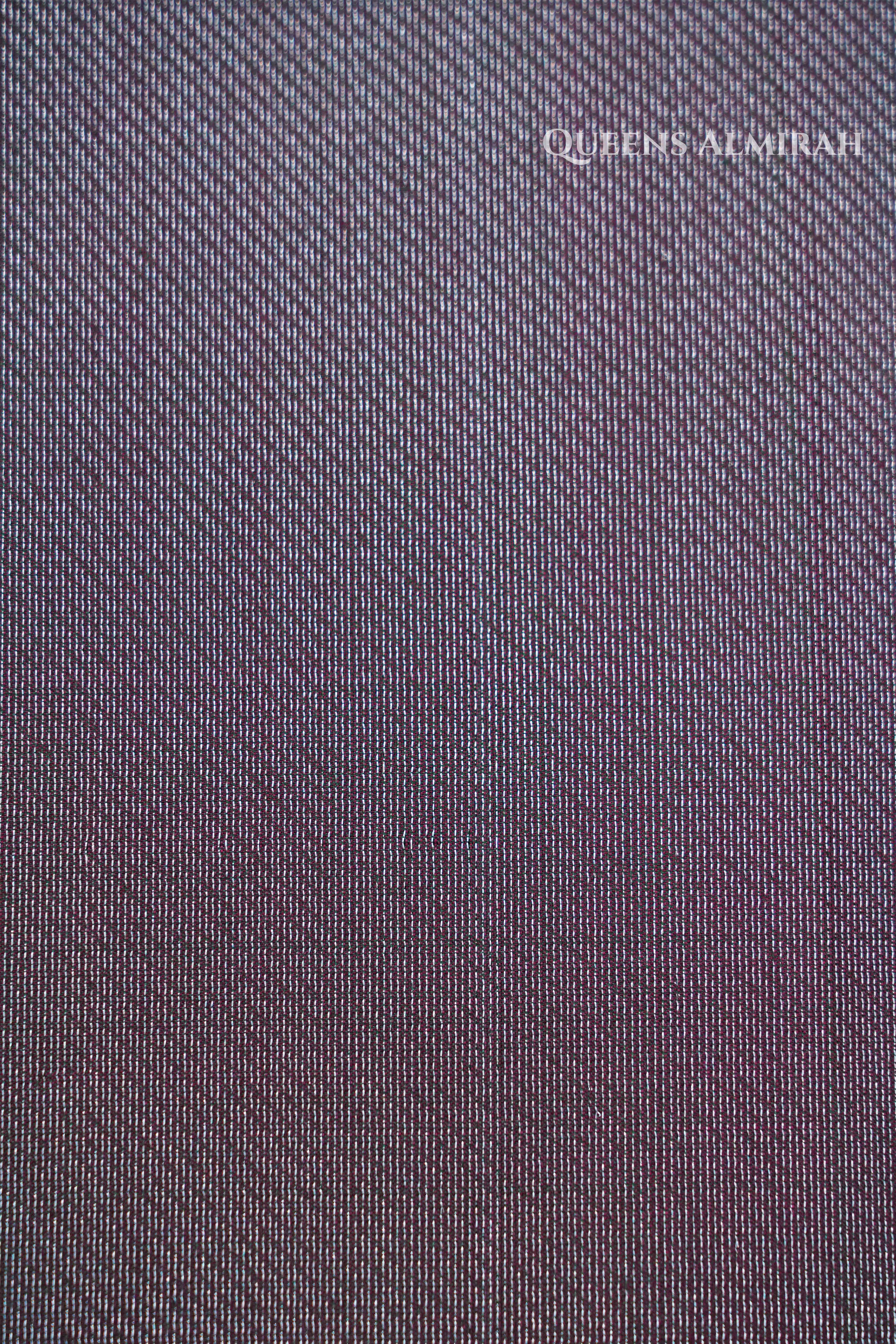 Dark Grape Brown Pure Soft Silk Saree