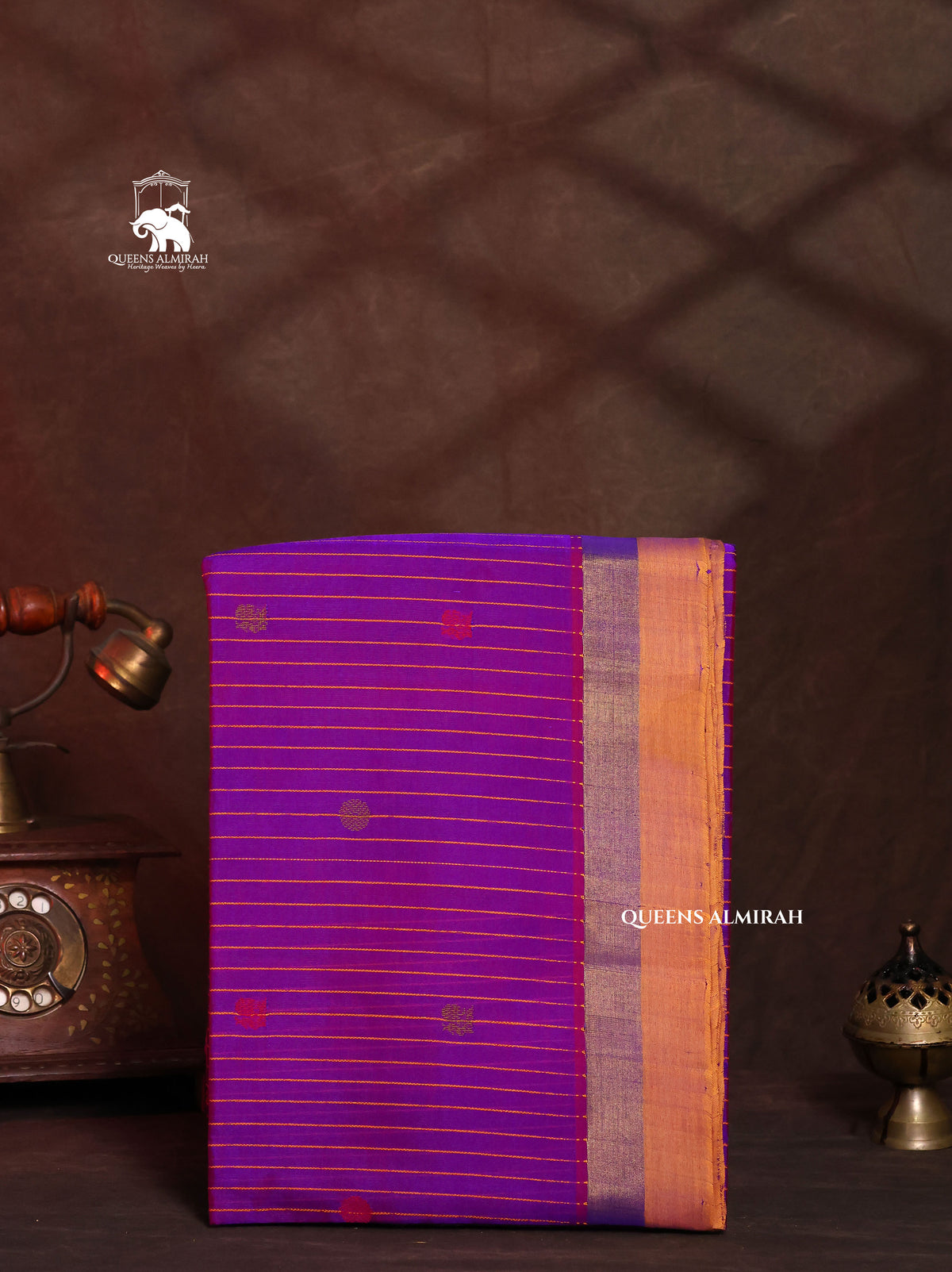 Vadamalli Purple Pure Silk Cotton Saree