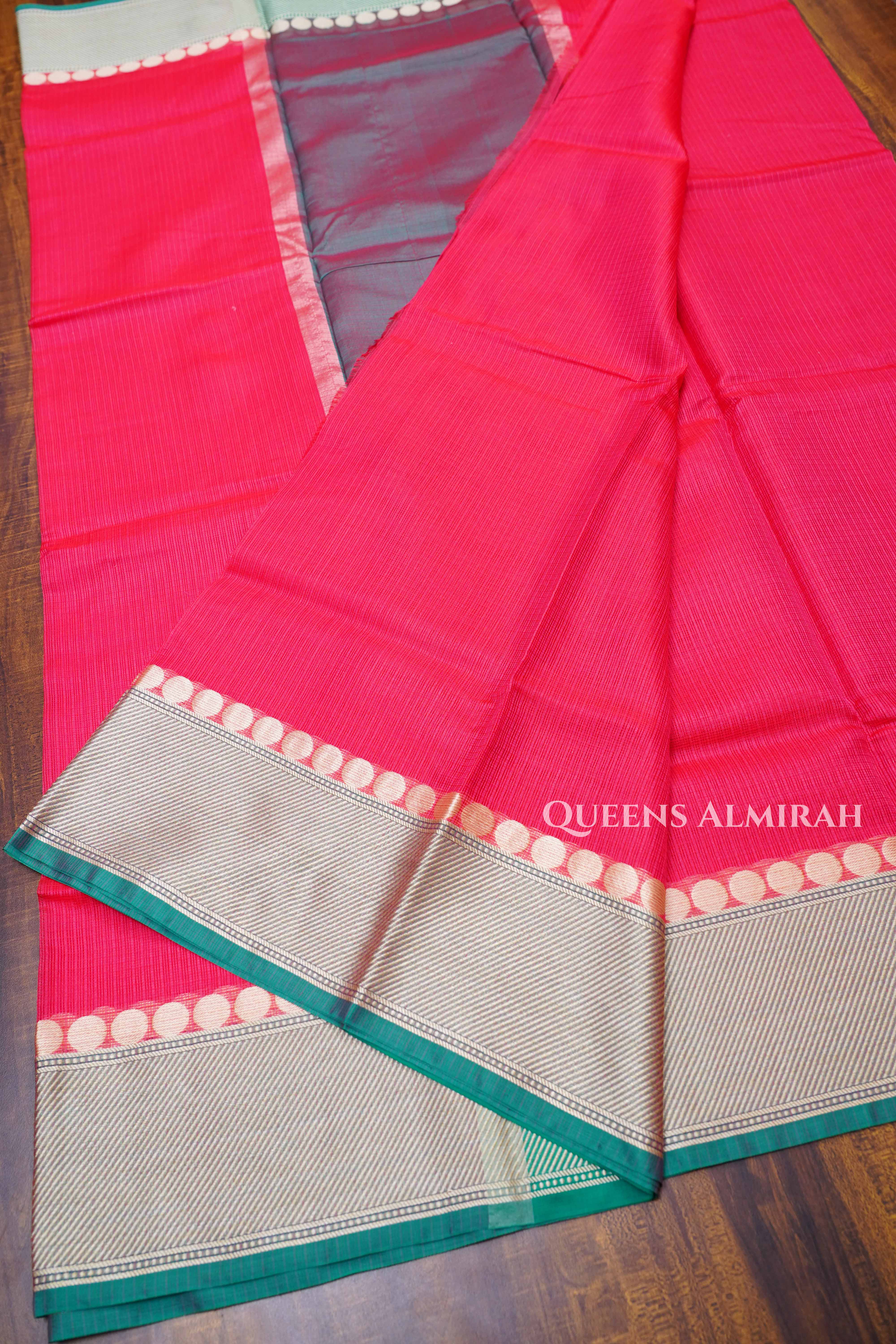 Red Pure Kota Silk Saree