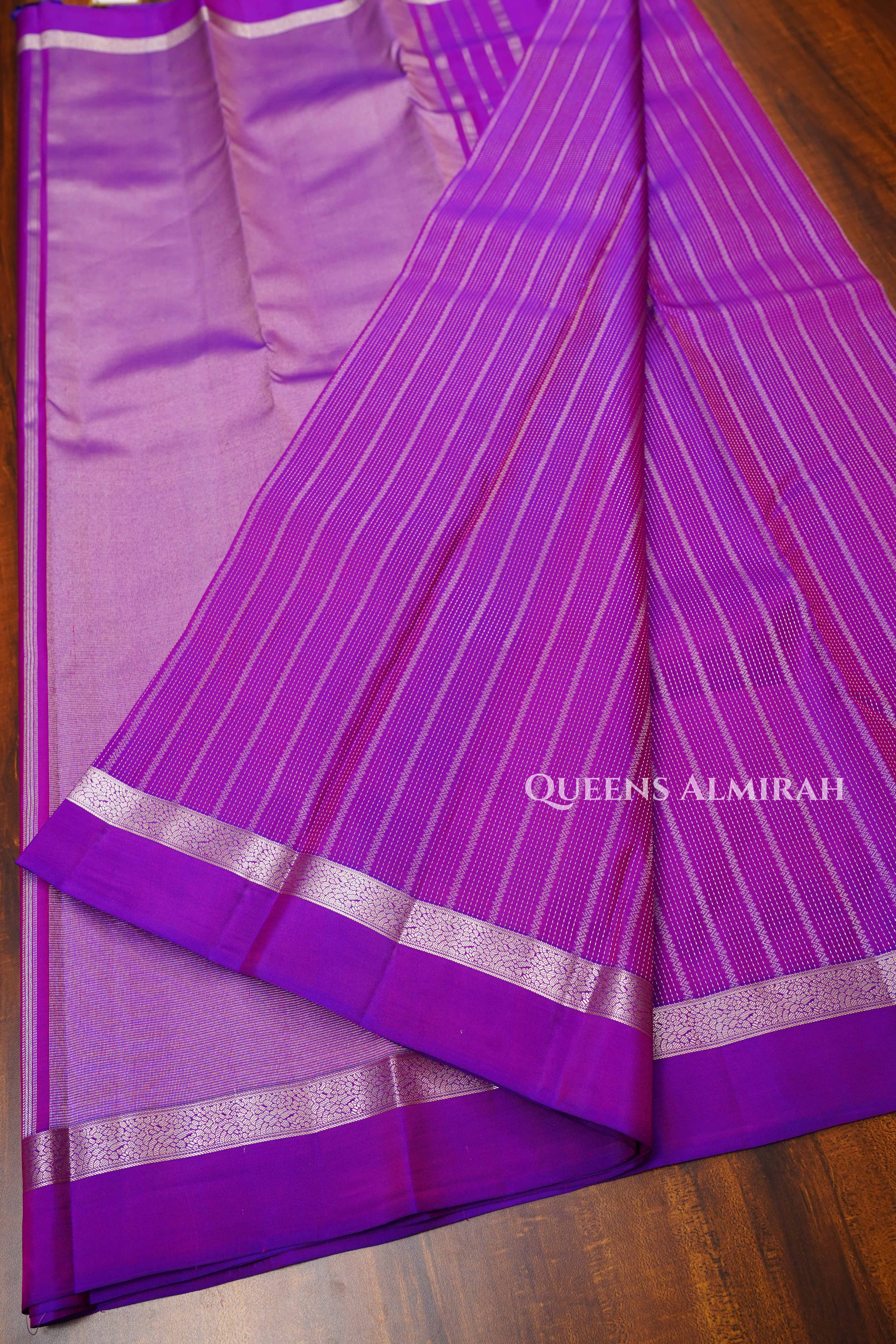 Purple Pure Kanchivaram Silk Saree