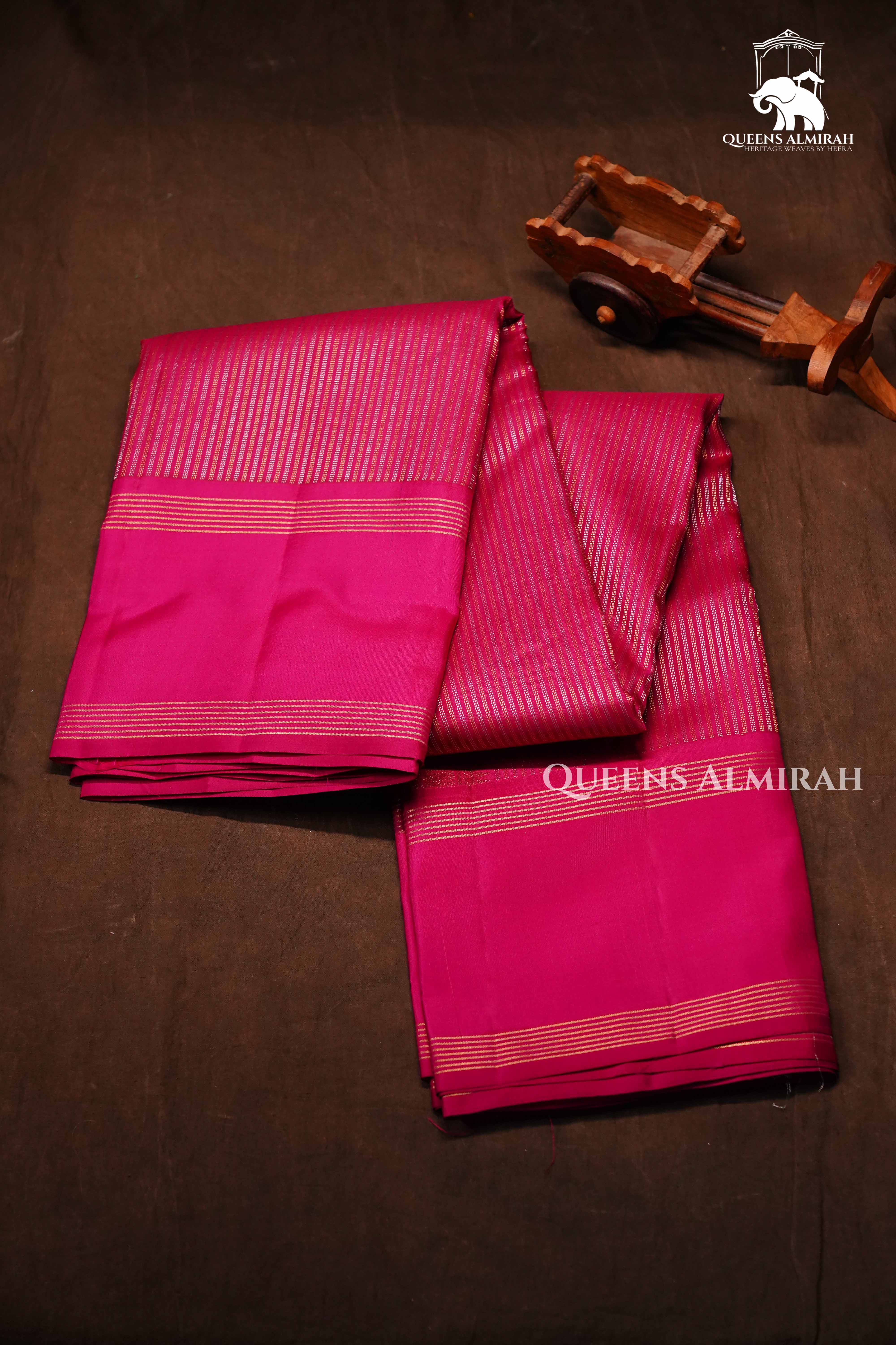 Magenta Pink Pure Kanchivaram Silk Saree