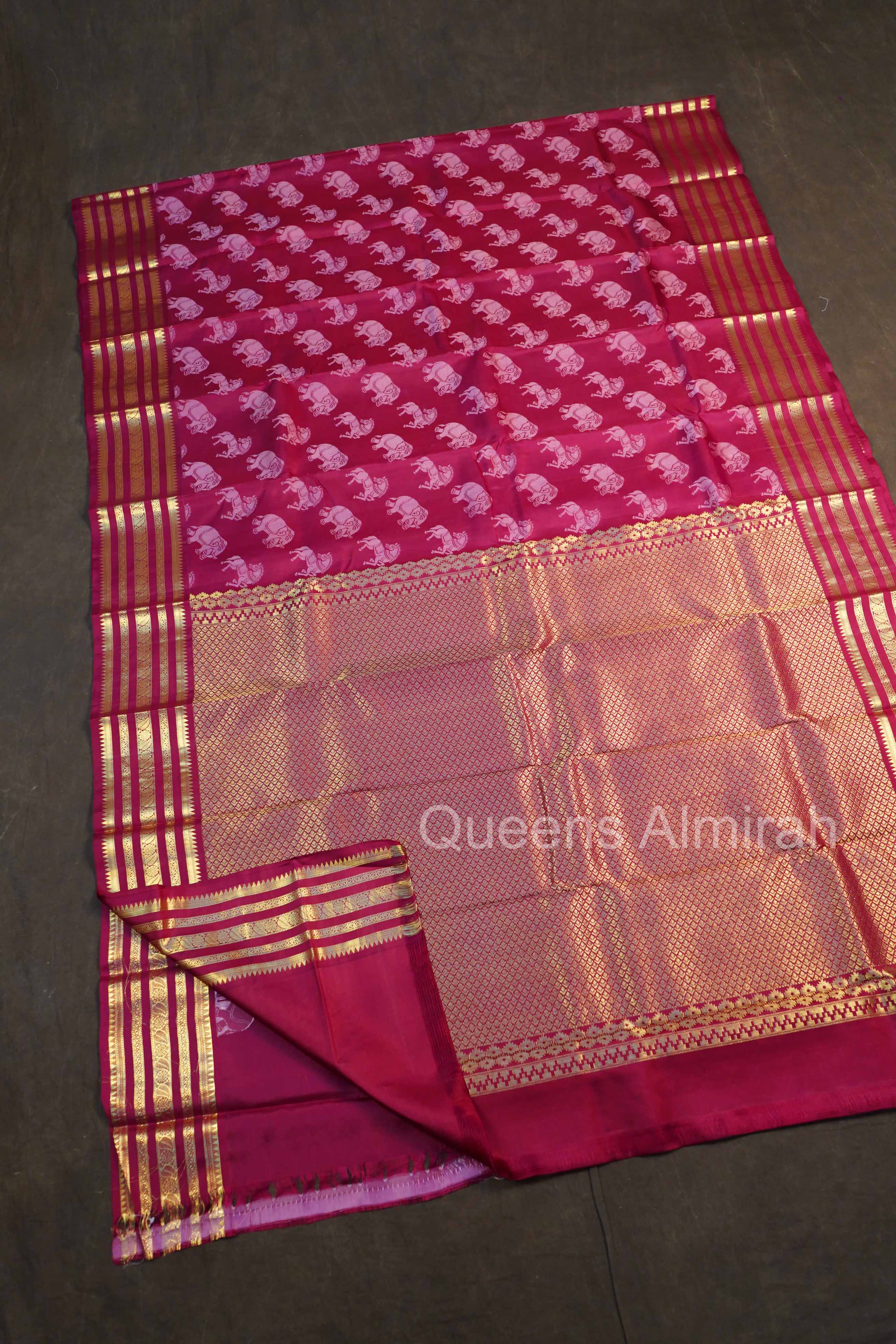 Red Varisapet Border Pure Kanchivaram Silk Saree