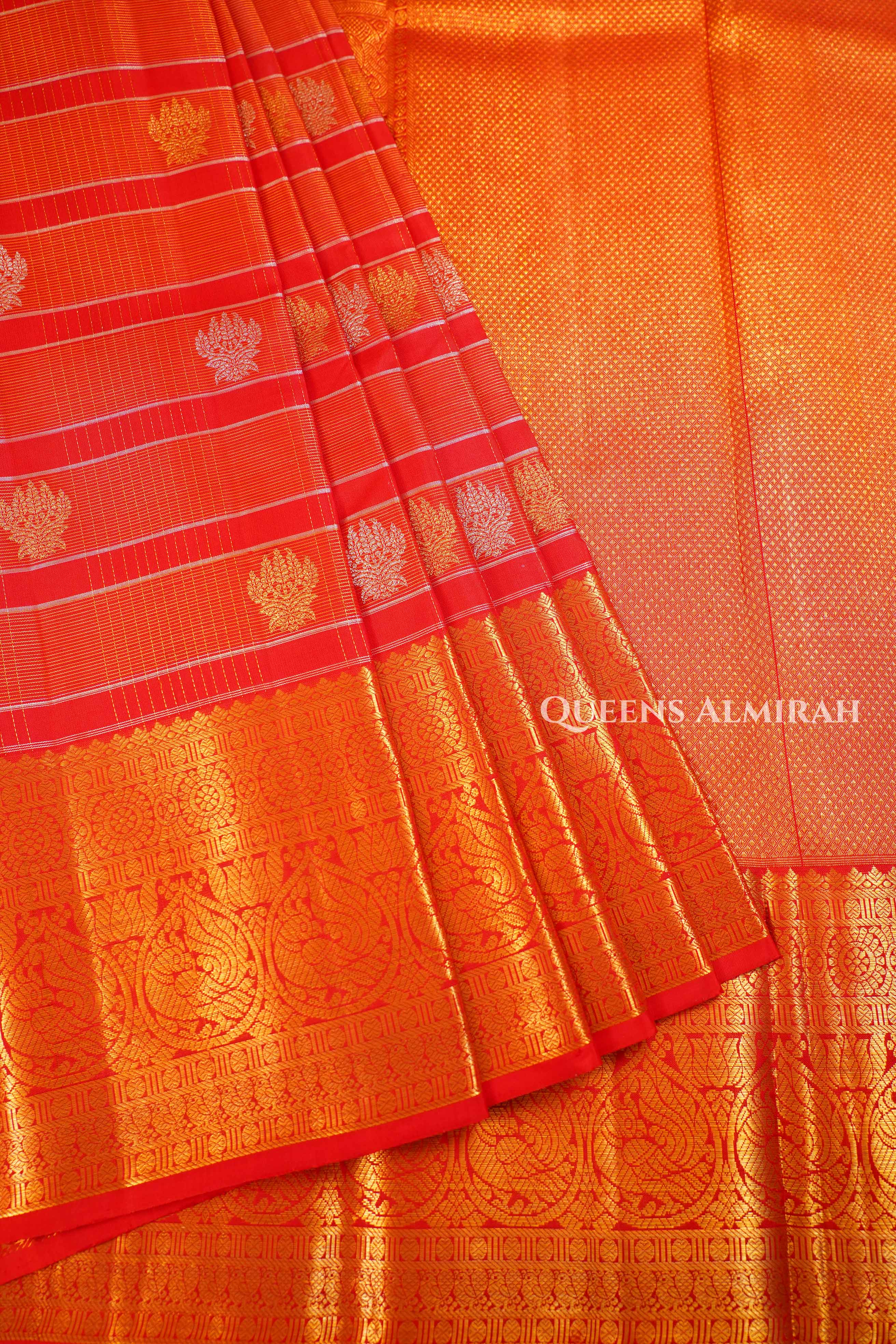 Red Long Border Pure Kanchivaram Silk Saree
