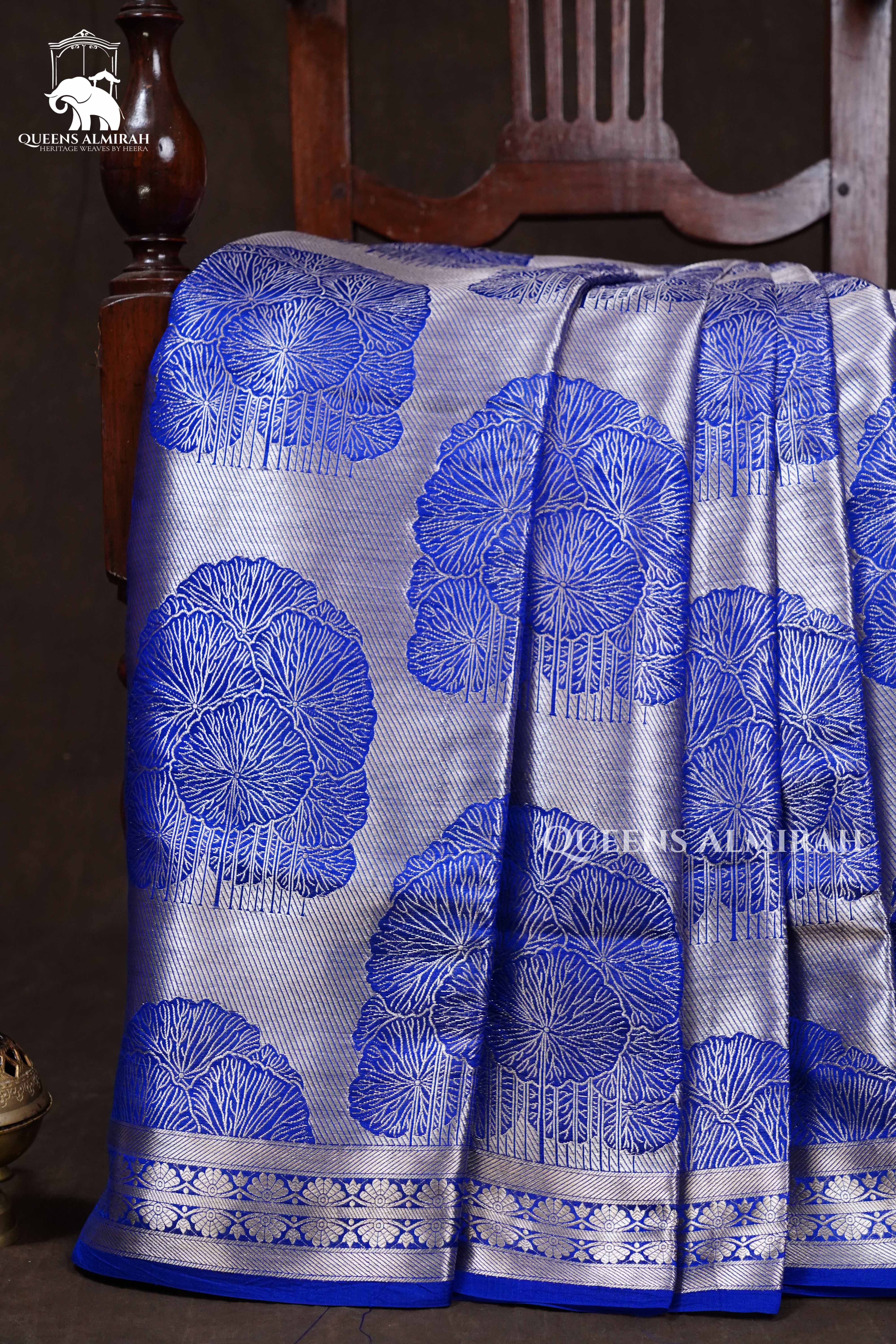 Blue Banarasi Silk Saree