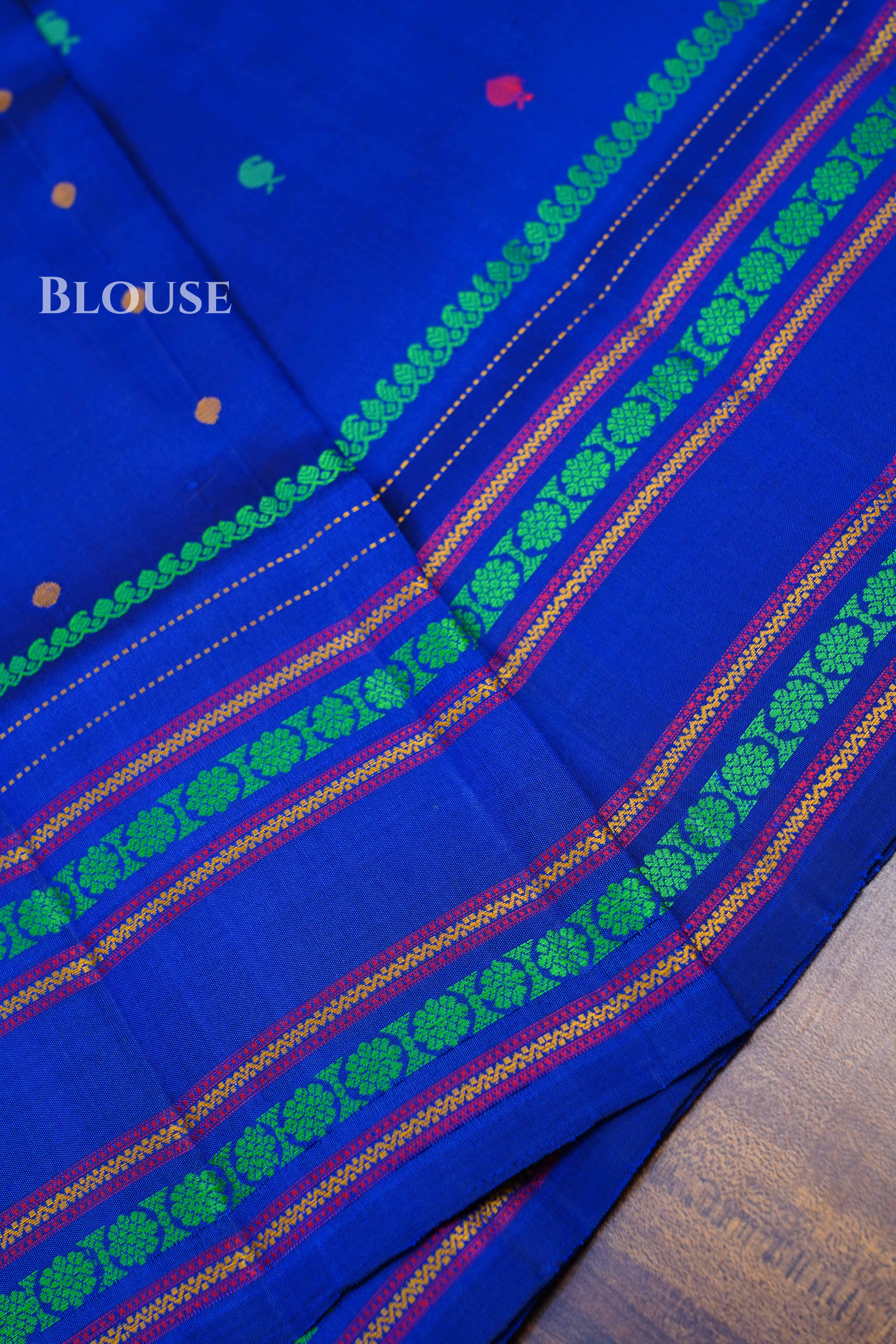 Ink Blue Pure Soft Silk Saree
