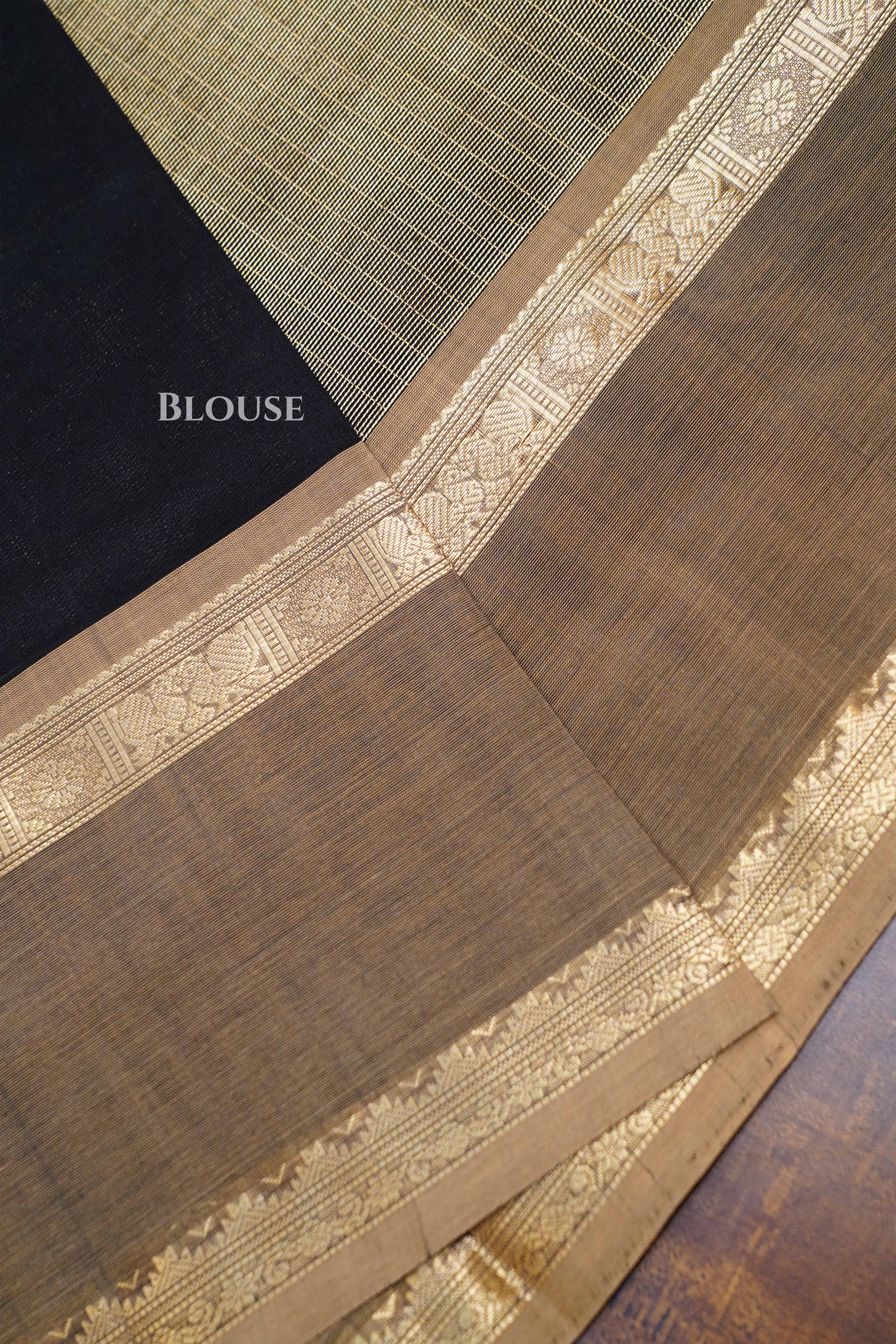Cocoa Brown Karaikudi Chettinad Silk Cotton Saree