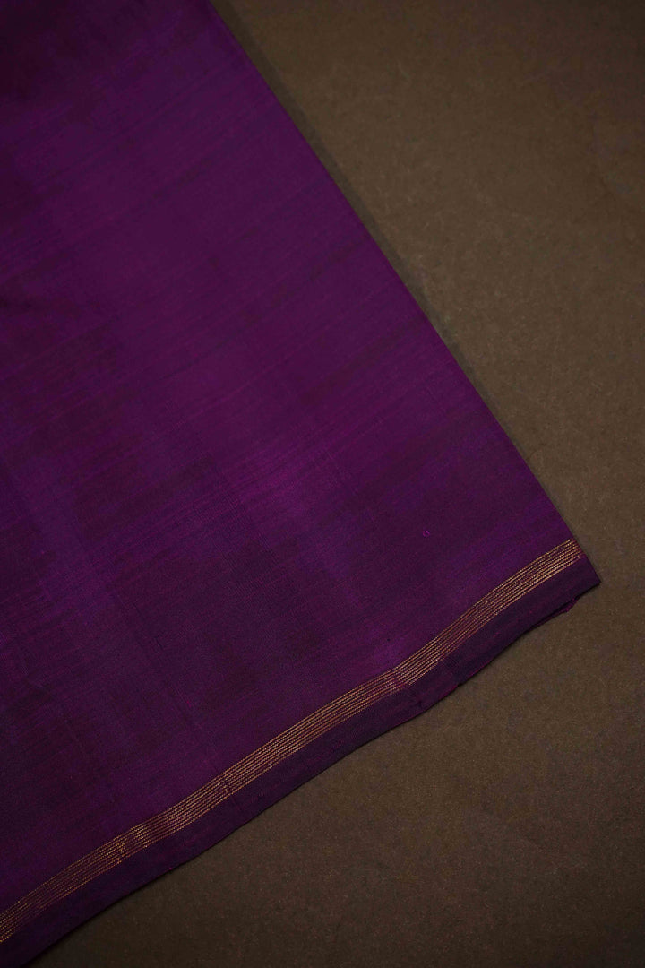 PURPLE GRAPE KANCHIVARAM SILK SAREE - Queens Jewel Emporium