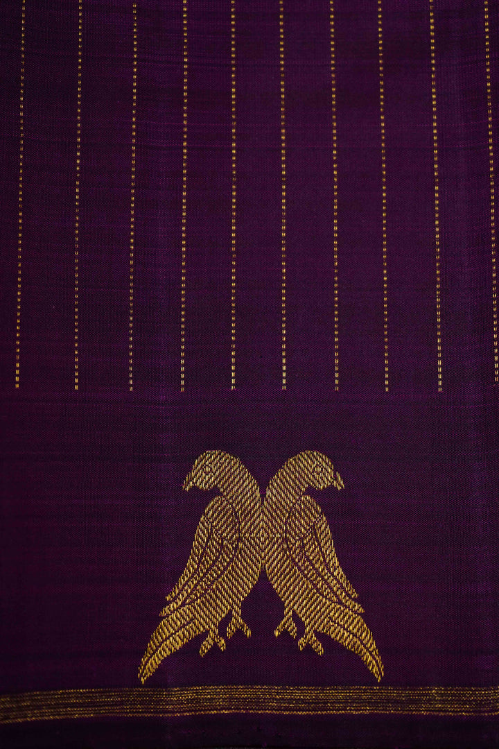 PURPLE GRAPE KANCHIVARAM SILK SAREE - Queens Jewel Emporium
