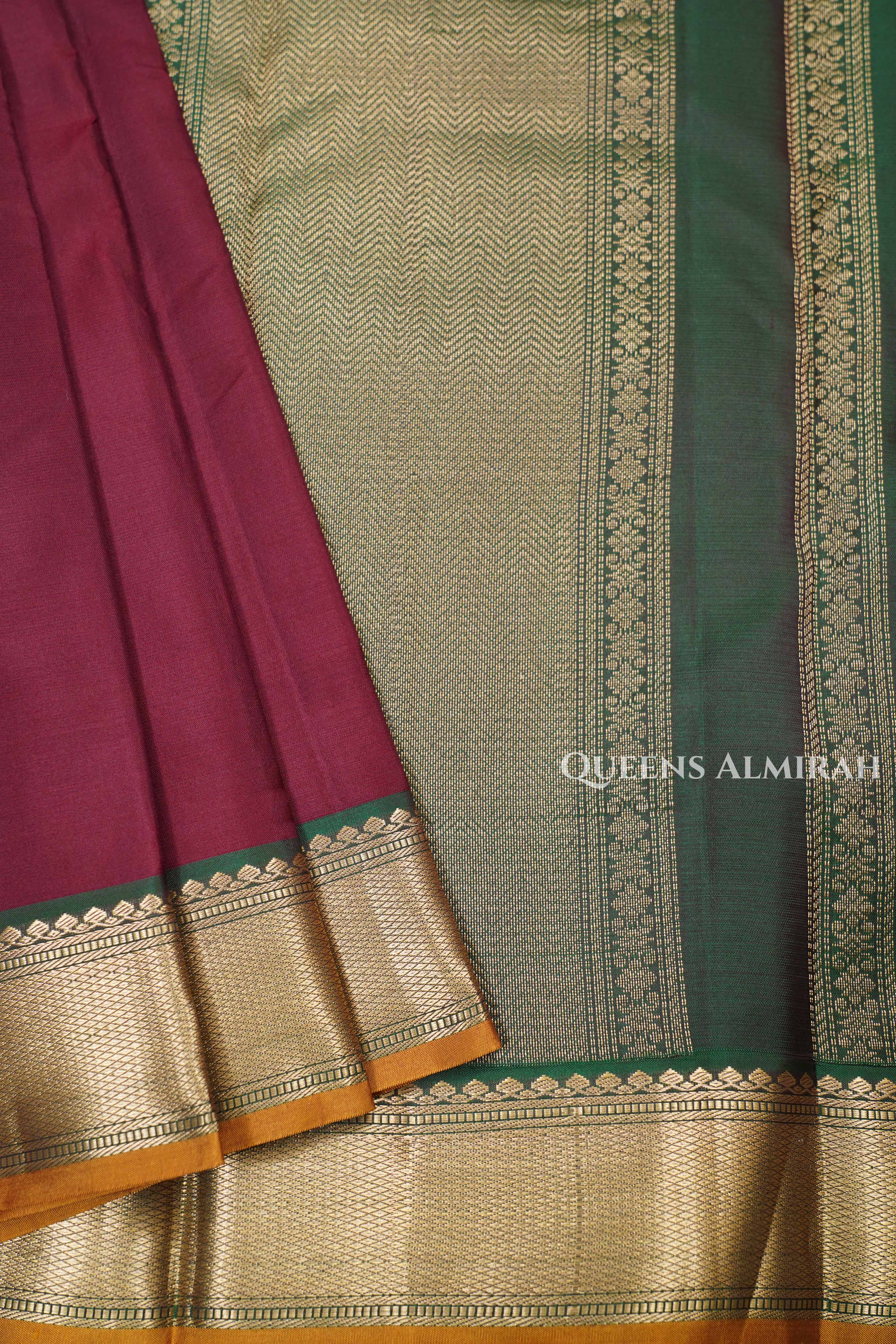 Maroon Pure Kanchivaram Silk Saree