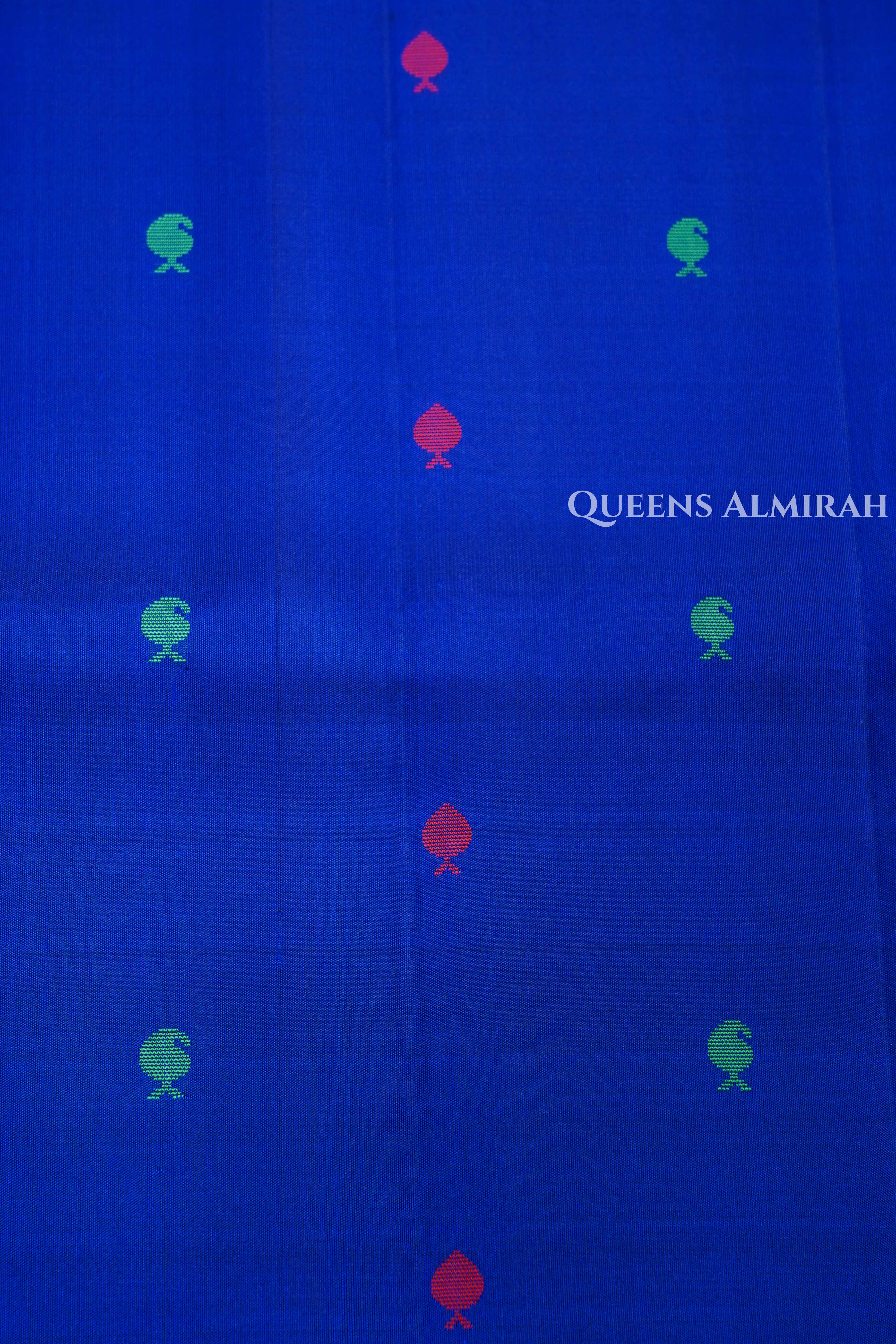 Ink Blue Pure Soft Silk Saree