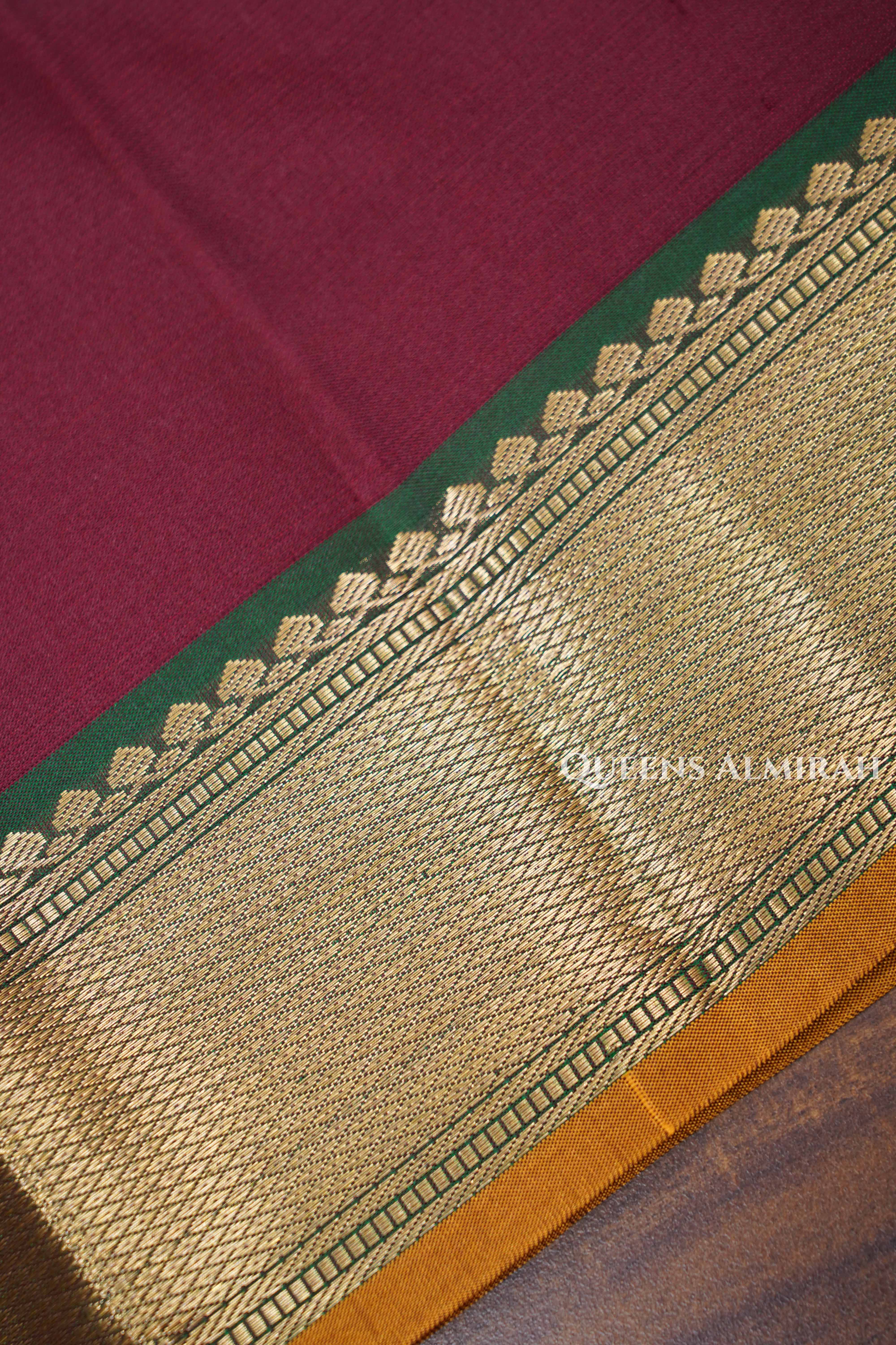 Maroon Pure Kanchivaram Silk Saree