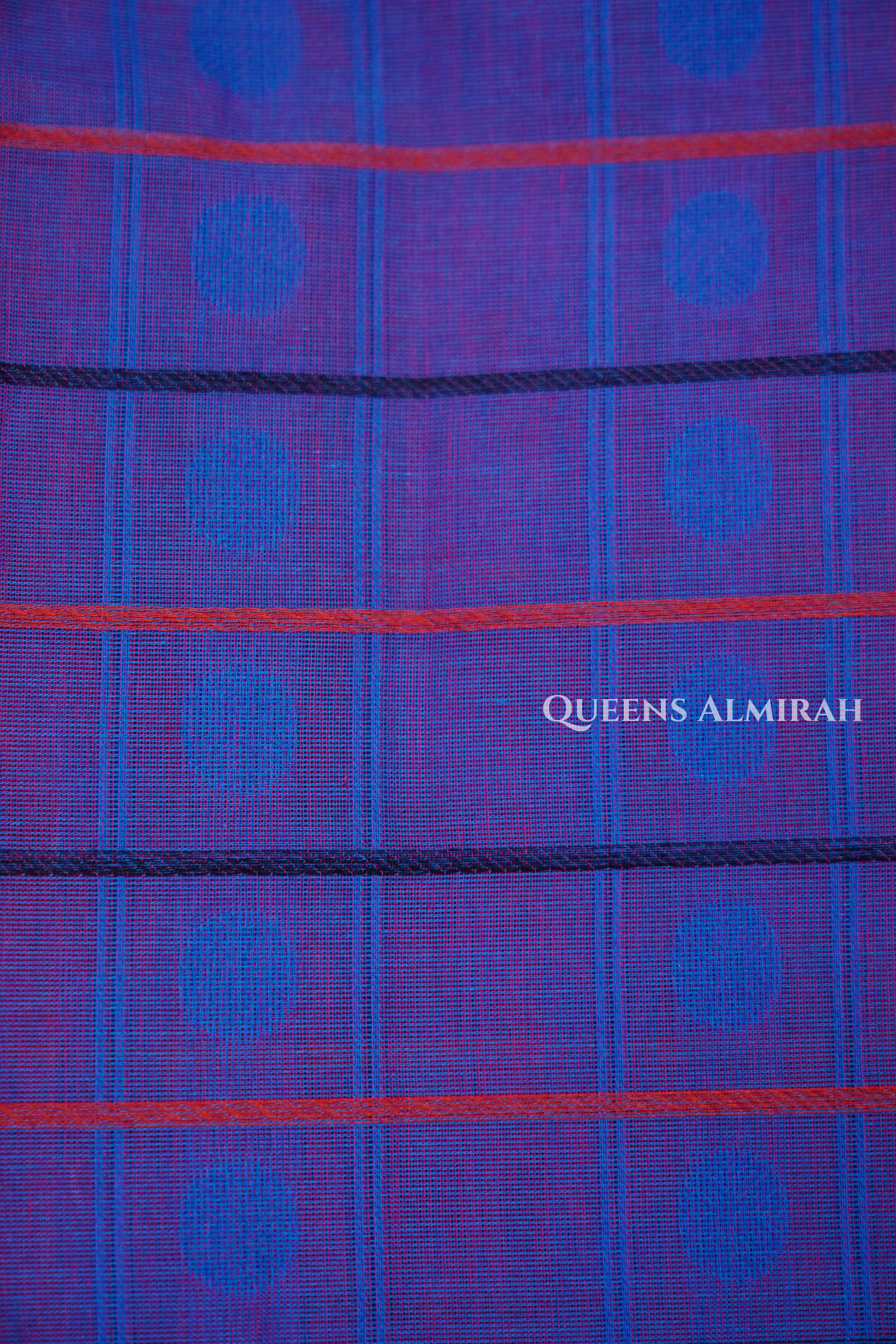 Purple With Pink Chettinad Cotton Saree