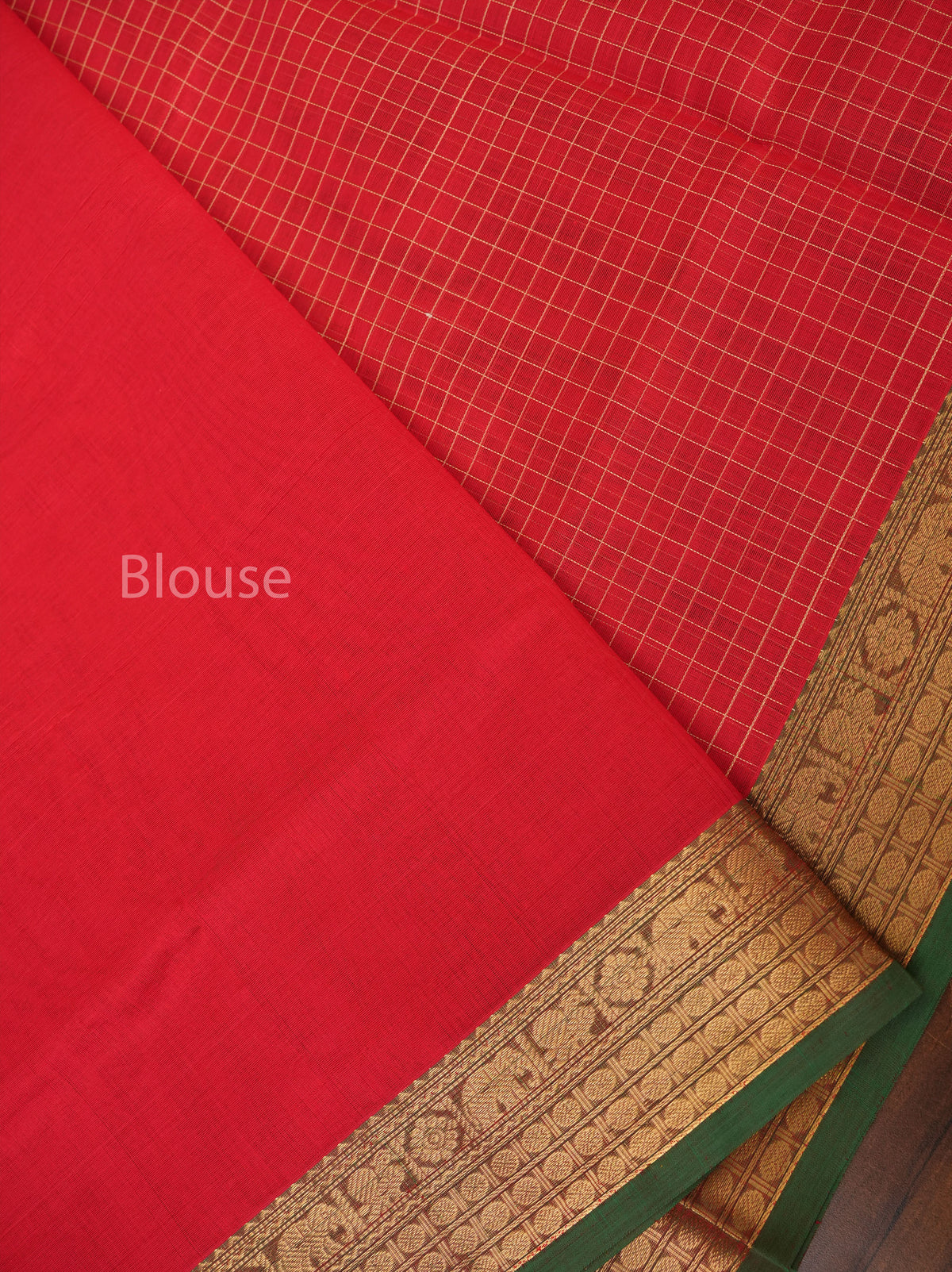 Chilly Red Chettinad Silk Cotton Saree