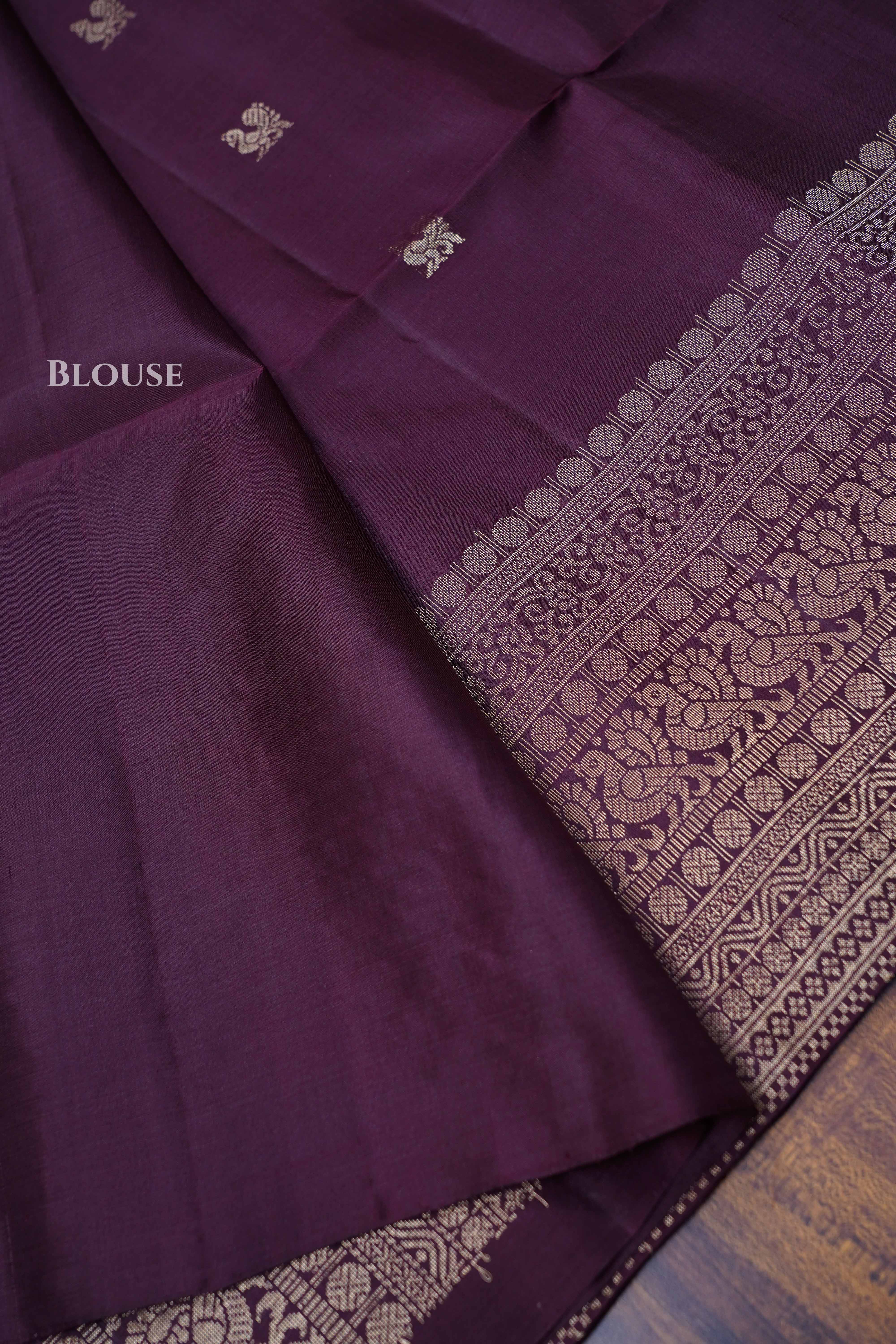 Cocoa Bean Pure Soft Silk Saree